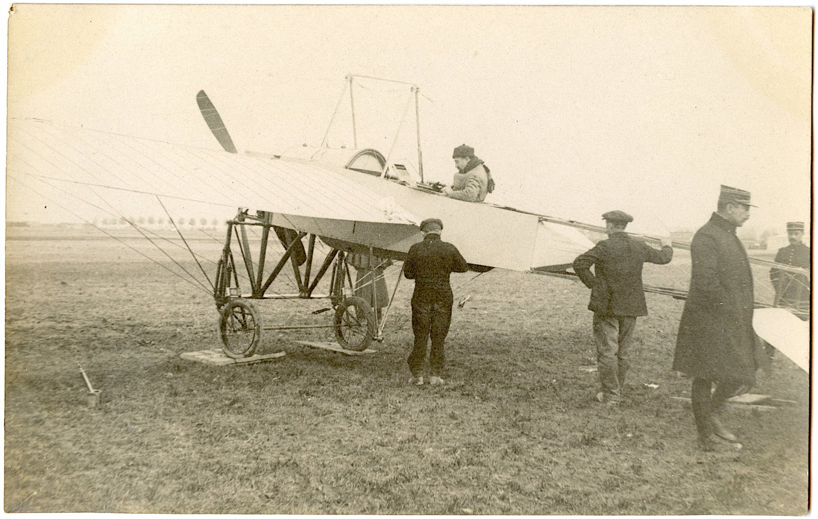 Antique Very Scarce Real Photo PC Pioneers Aviation: The dimensions of an antique postcard are Approx. 5.5"x 3.5" (small variances can occur).