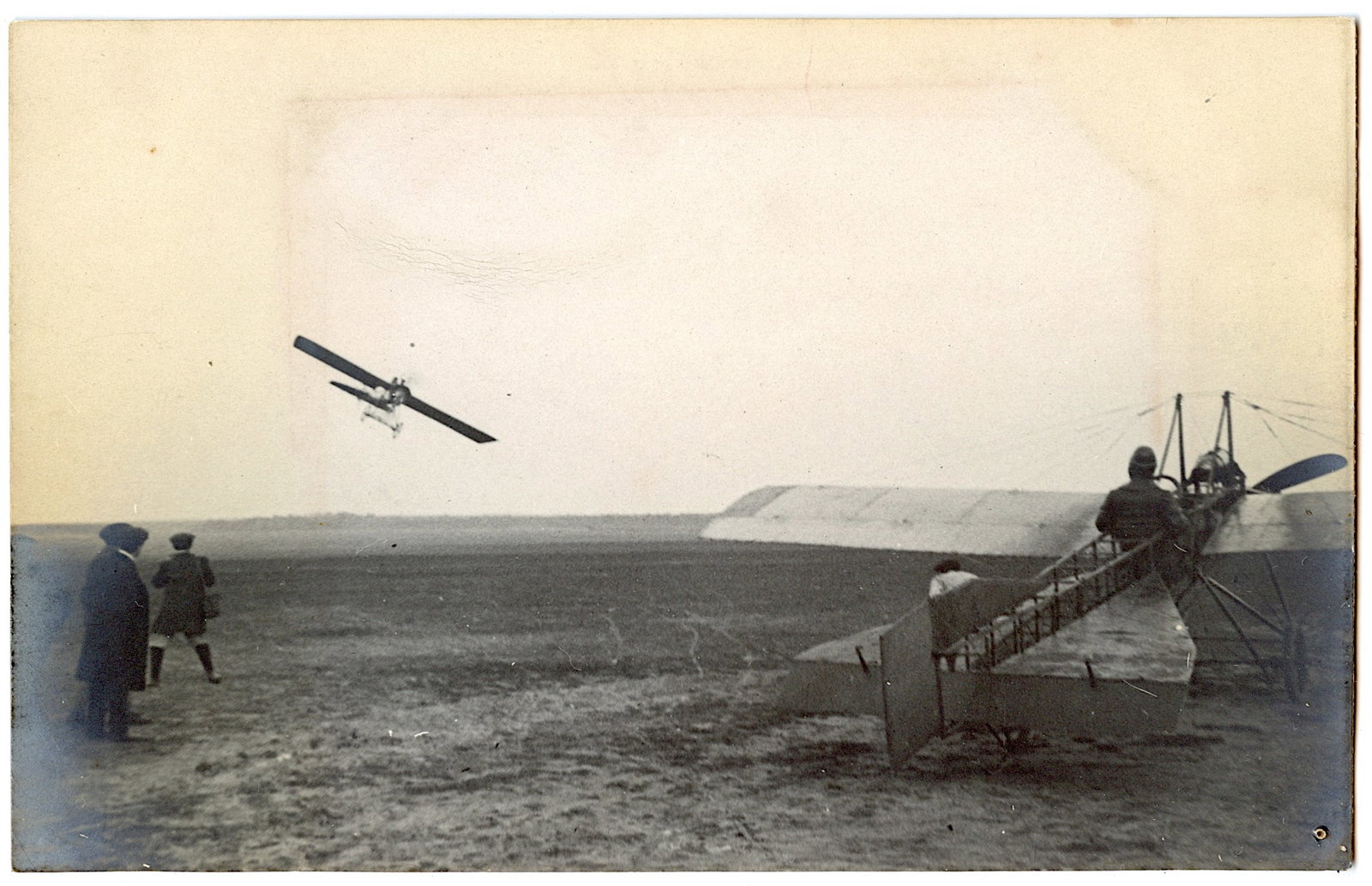 Antique Very Scarce Real Photo PC Pioneers Aviation: The dimensions of an antique postcard are Approx. 5.5"x 3.5" (small variances can occur).