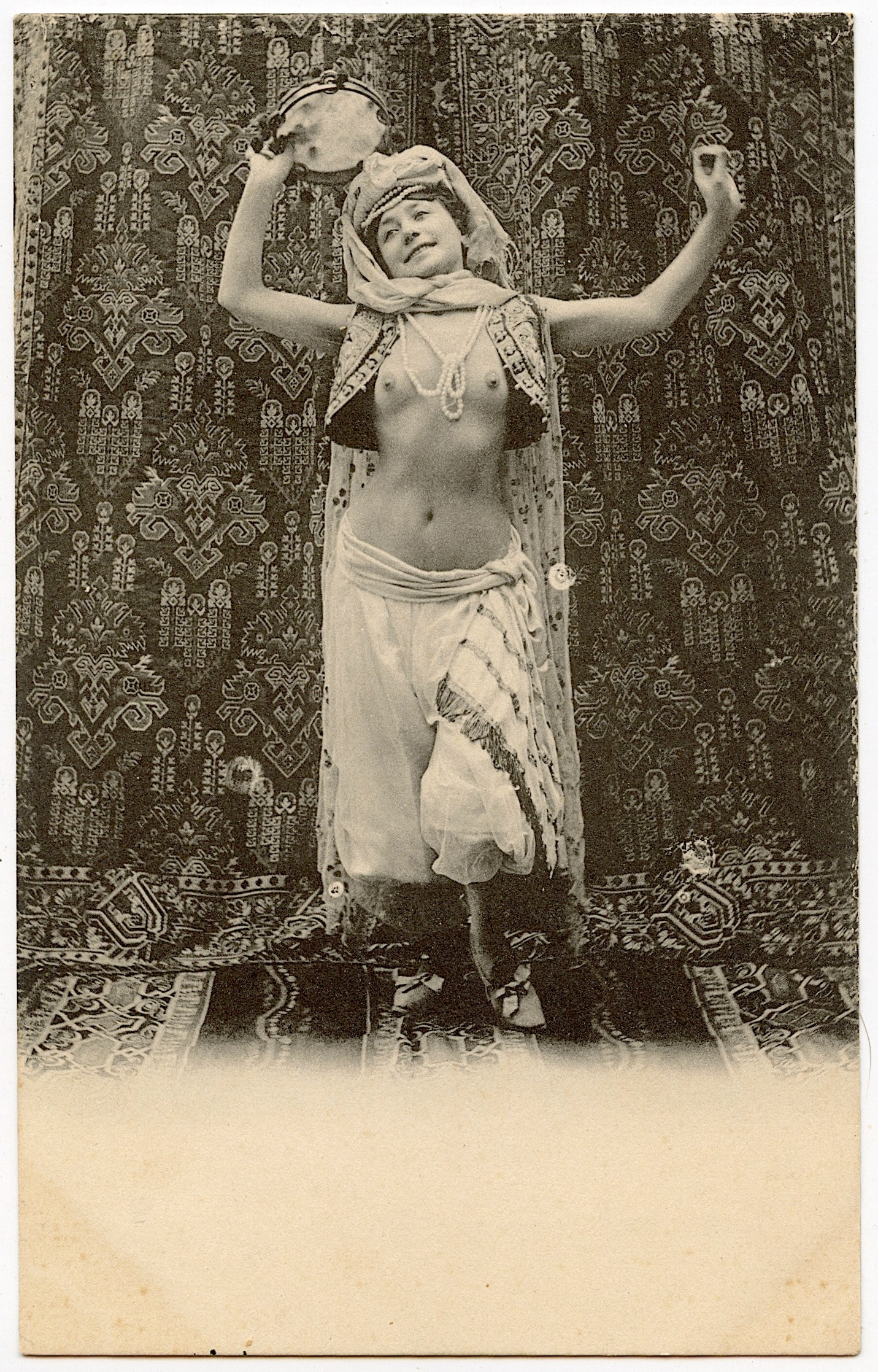 Antique Vintage Rare Postcard Erotic Dancer: The dimensions of an antique postcard are Approx. 5.5"x 3.5" (small variances can occur).