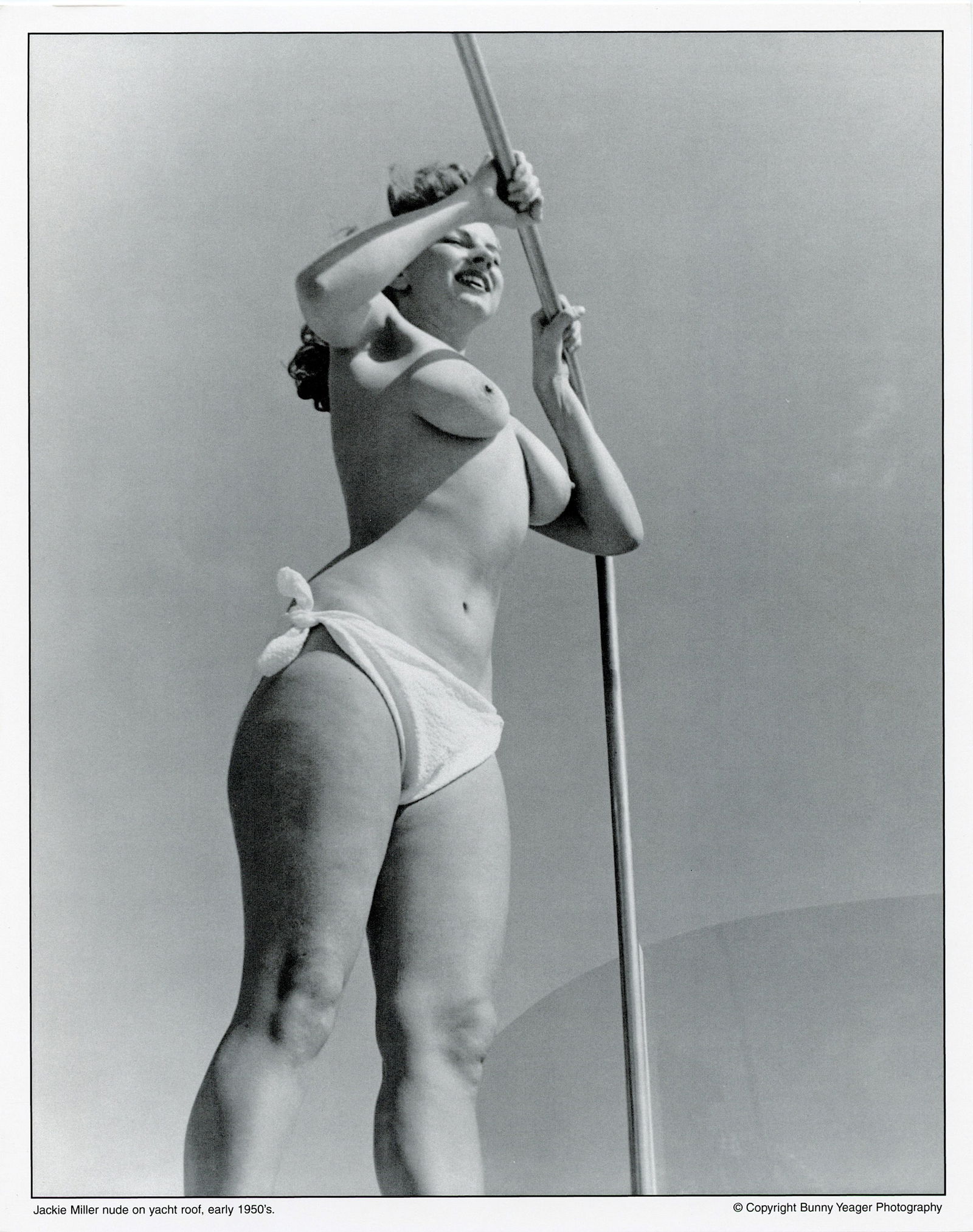 BUNNY YEAGER Original Pin Up Lithograph Jackie Miller: This lot is coming from Bunny Yeager's estate/archives. Linnea Eleanor "Bunny" Yeager (March 13, 1929 - May 24, 2014) was an American photographer and pin-up model. She met Bettie Page in 1954, and to