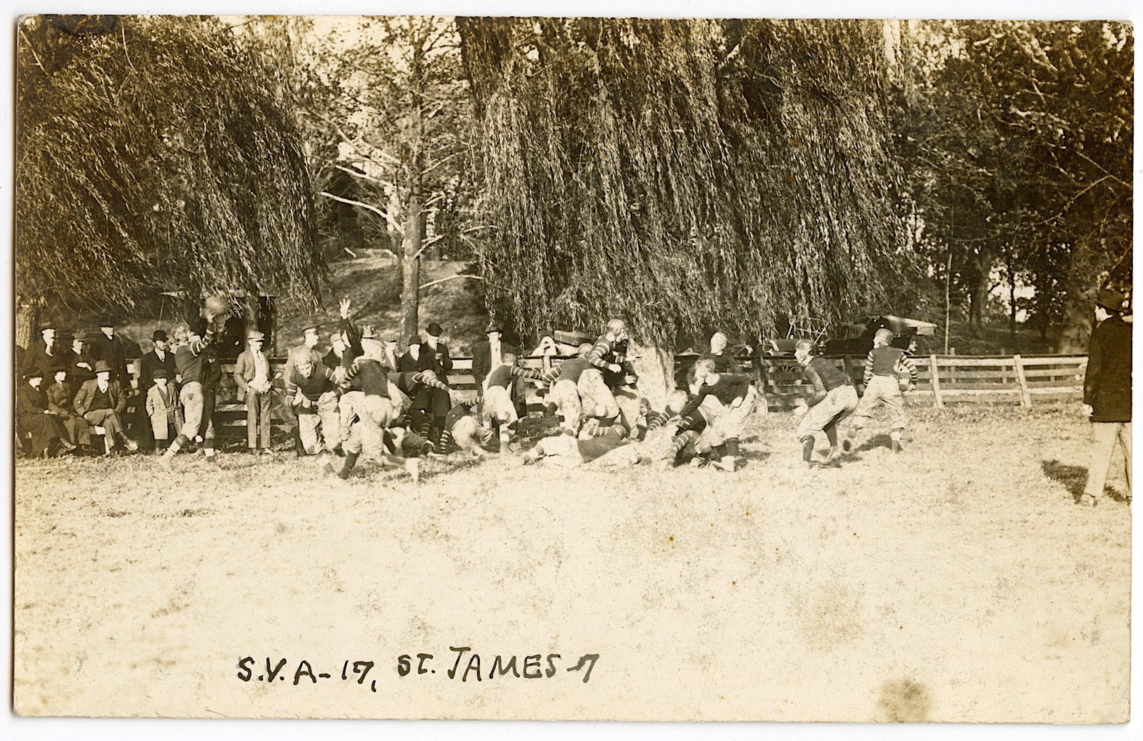 Antique Real Photo PC American Football Team: The dimensions of an antique postcard are Approx. 5.5"x 3.5" (small variances can occur).