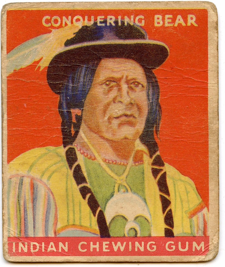 1933 Goudey Indian Gum No. 39: Conquering Bear. We have included many images to show it's actual condition. This lot is located in Boca Raton, Fl and its shipment will be made directly by Artelisted. Shipping insurance is the respo