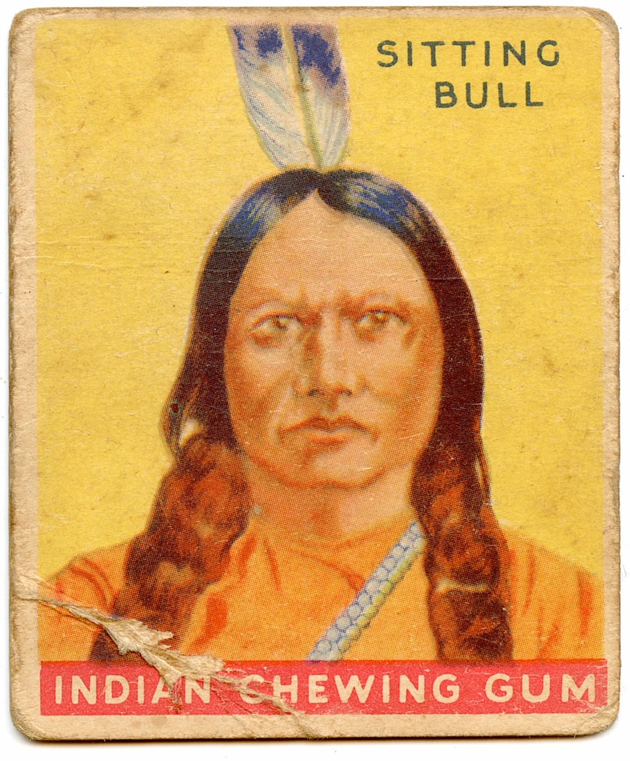 1933 Goudey Indian Gum No. 38: Sitting Bull. We have included many images to show it's actual condition. This lot is located in Boca Raton, Fl and its shipment will be made directly by Artelisted. Shipping insurance is the responsi