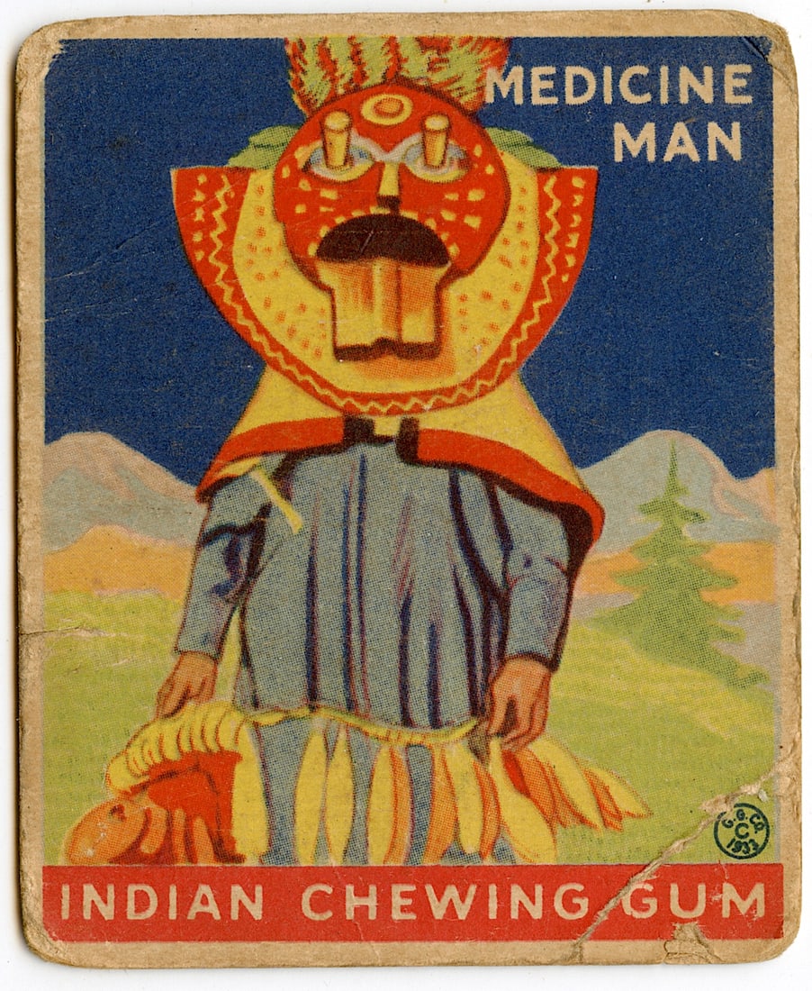 1933 Goudey Indian Gum No. 106: Medicine Man. We have included many images to show it's actual condition. This lot is located in Boca Raton, Fl and its shipment will be made directly by Artelisted. Shipping insurance is the responsi