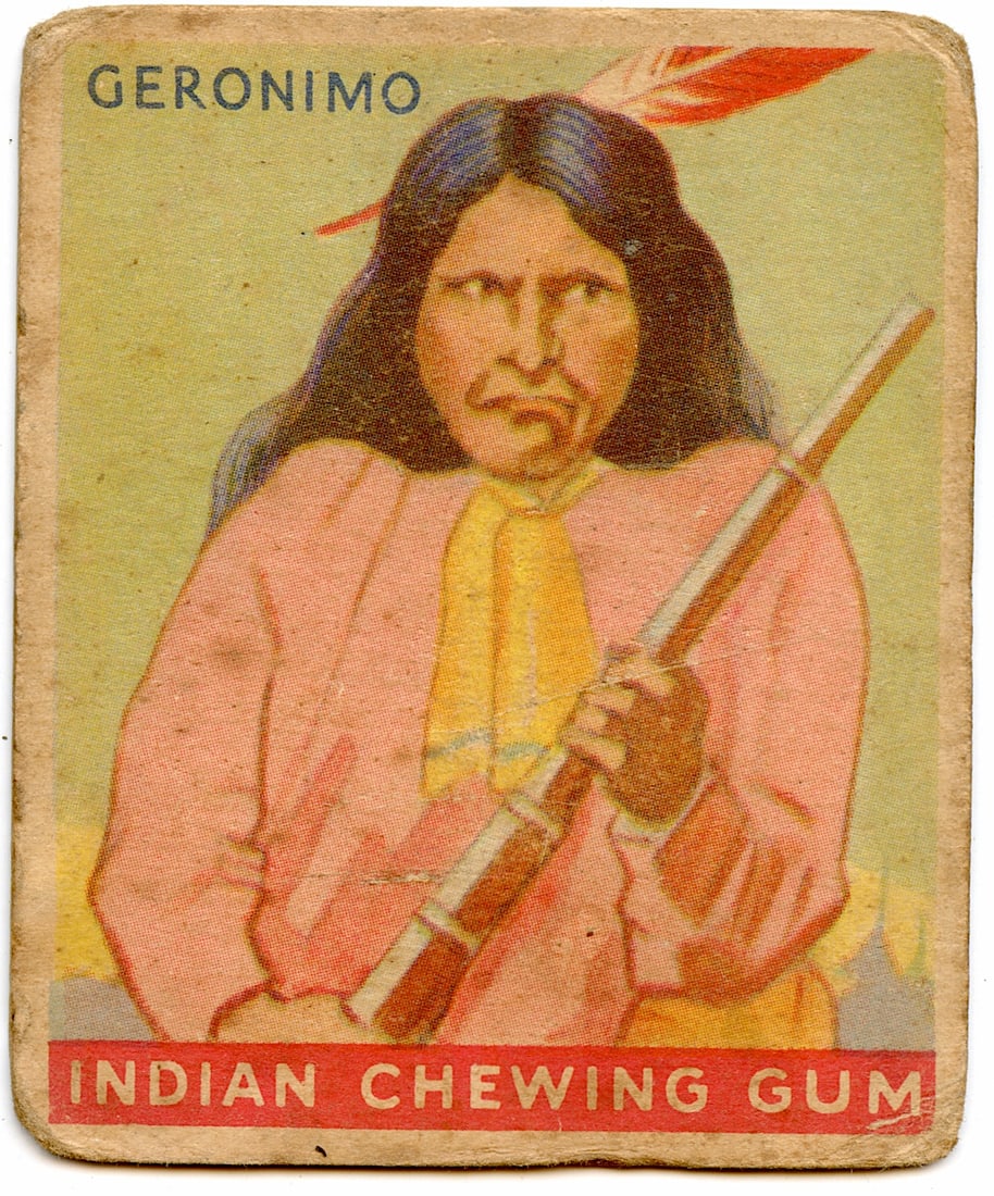 1933 Goudey Indian Gum No. 25: Geronimo. We have included many images to show it's actual condition. This lot is located in Boca Raton, Fl and its shipment will be made directly by Artelisted. Shipping insurance is the responsibili