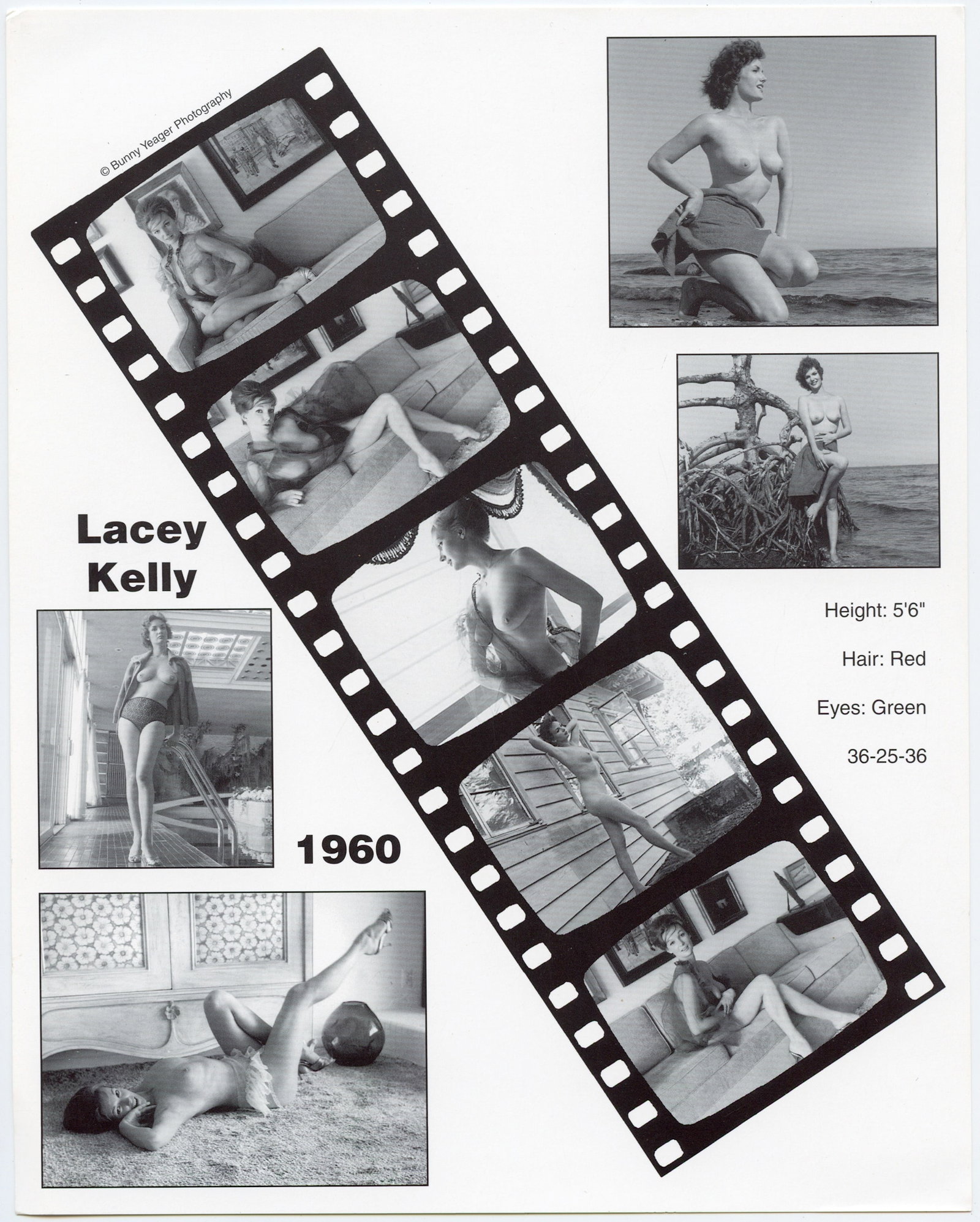 BUNNY YEAGER Original Pin Up Lithograph Lacey Kelly: This lot is coming from Bunny Yeager's estate/archives. Linnea Eleanor "Bunny" Yeager (March 13, 1929 - May 24, 2014) was an American photographer and pin-up model. She met Bettie Page in 1954, and to