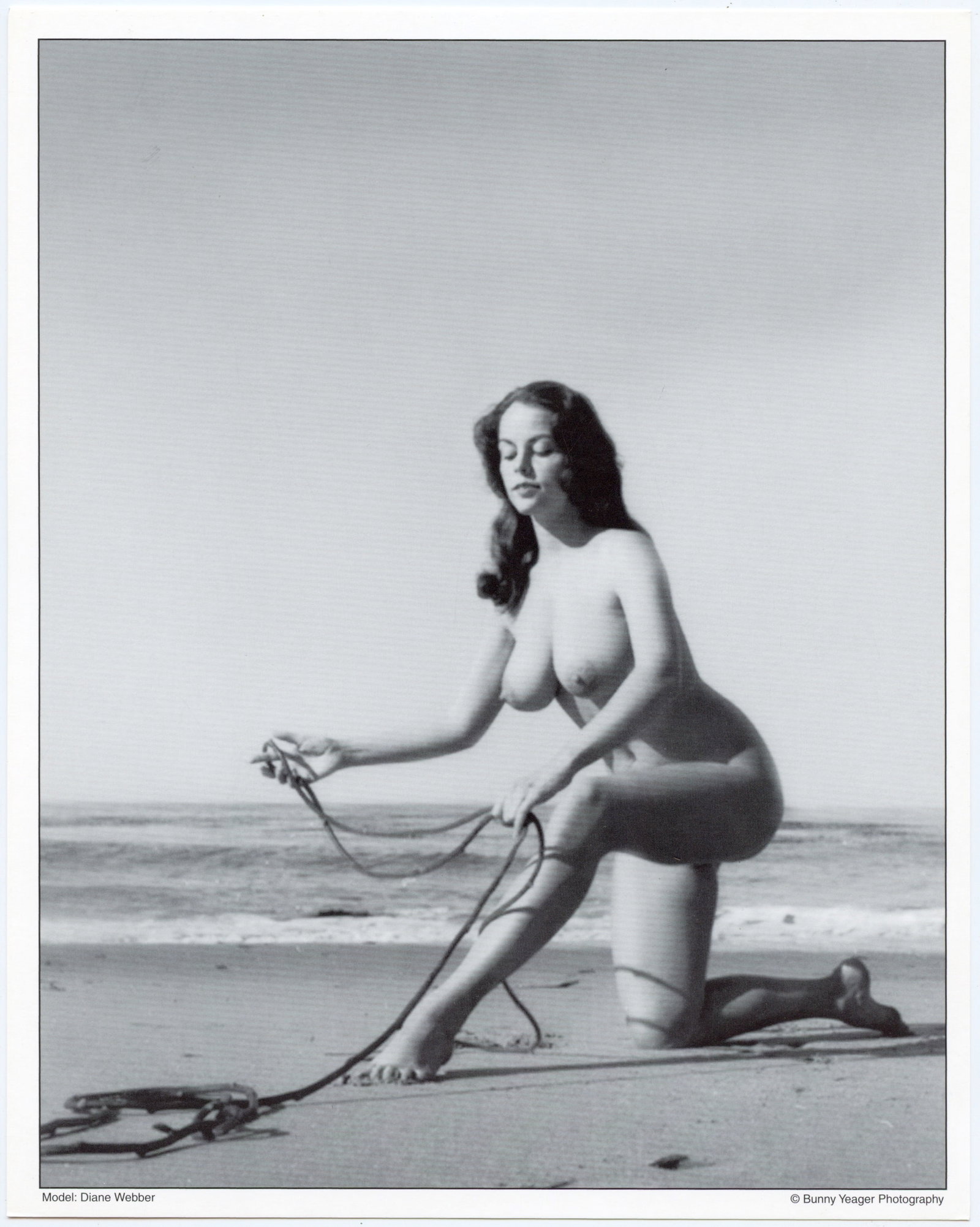 BUNNY YEAGER Original Pin Up Lithograph DIANE WEBBER: This lot is coming from Bunny Yeager's estate/archives. Linnea Eleanor "Bunny" Yeager (March 13, 1929 - May 24, 2014) was an American photographer and pin-up model. She met Bettie Page in 1954, and to