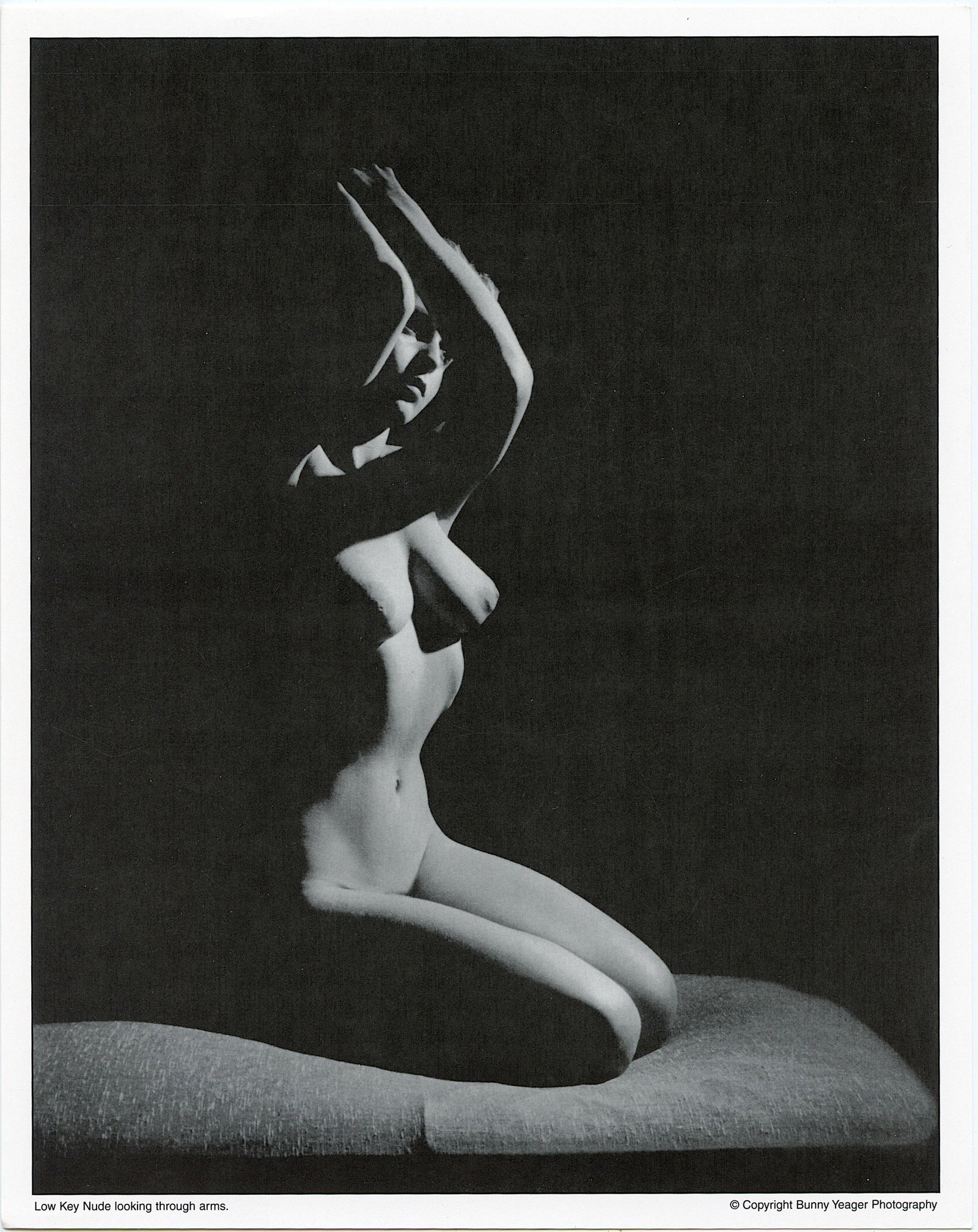 BUNNY YEAGER Original Pin Up Lithograph Low Key Nude: This lot is coming from Bunny Yeager's estate/archives. Linnea Eleanor "Bunny" Yeager (March 13, 1929 - May 24, 2014) was an American photographer and pin-up model. She met Bettie Page in 1954, and to