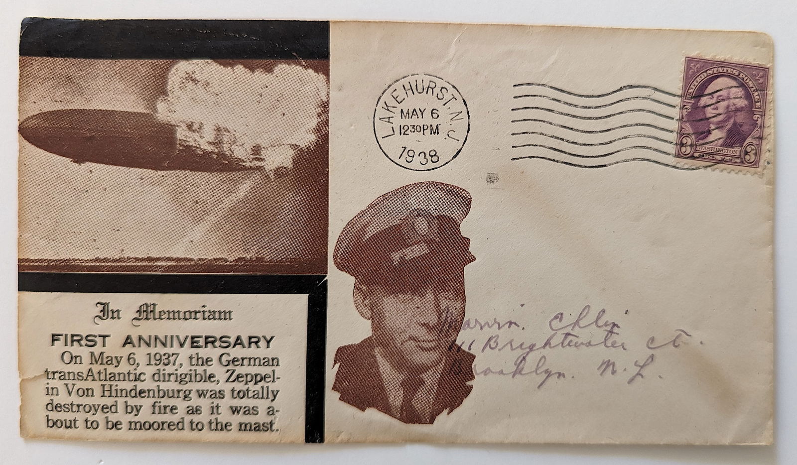 In Memoiam First Anniversary Zeppelin Dirigible, 1938 (1 of 2)