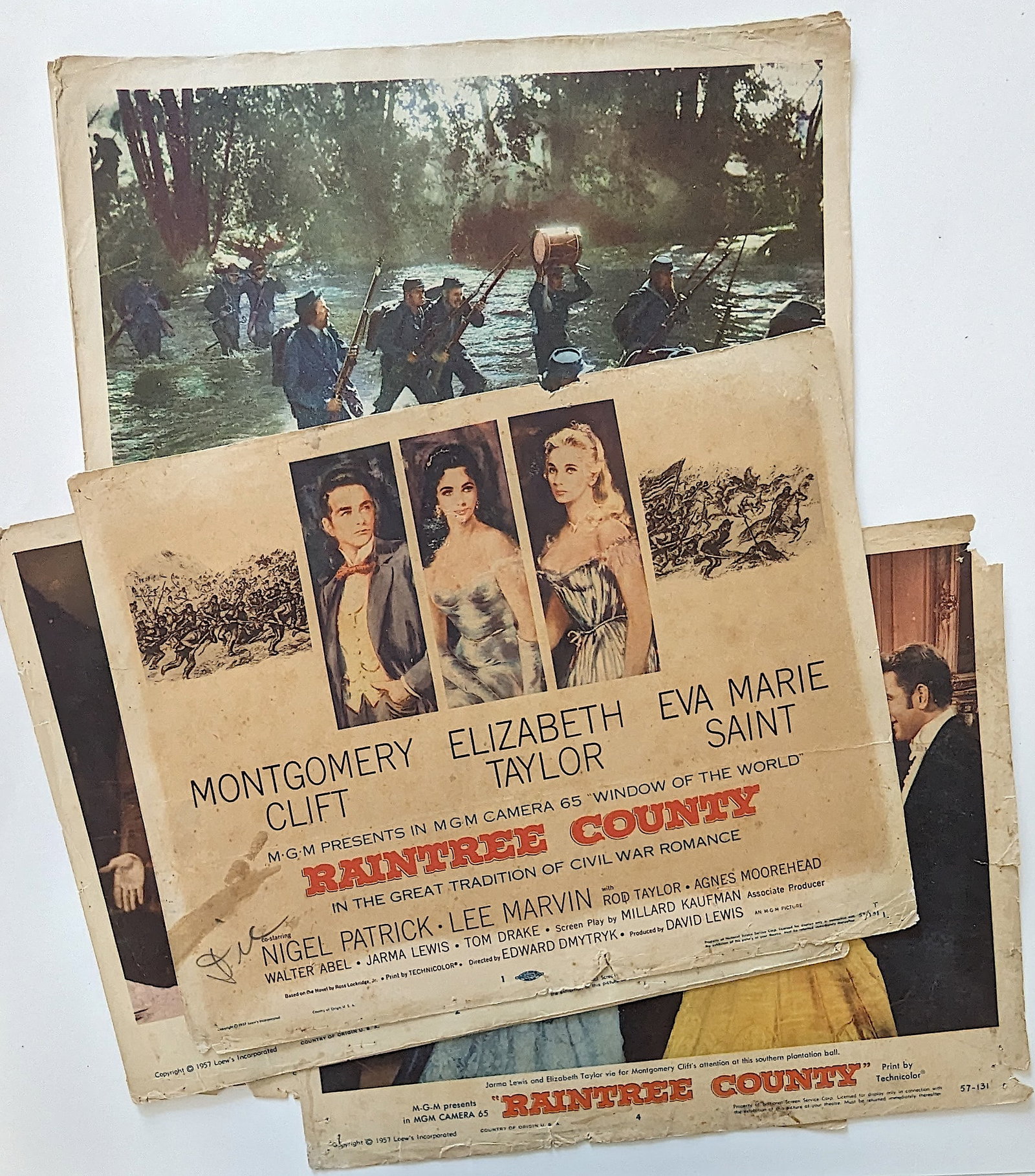 Vintage Set 8 Used Movie Posters Raintree County: The dimensions of each used poster are Approx. 11" x 14" (each one). This lot is located in Boca Raton, Fl and its shipment will be made directly by Artelisted. Shipping insurance is the responsibilit