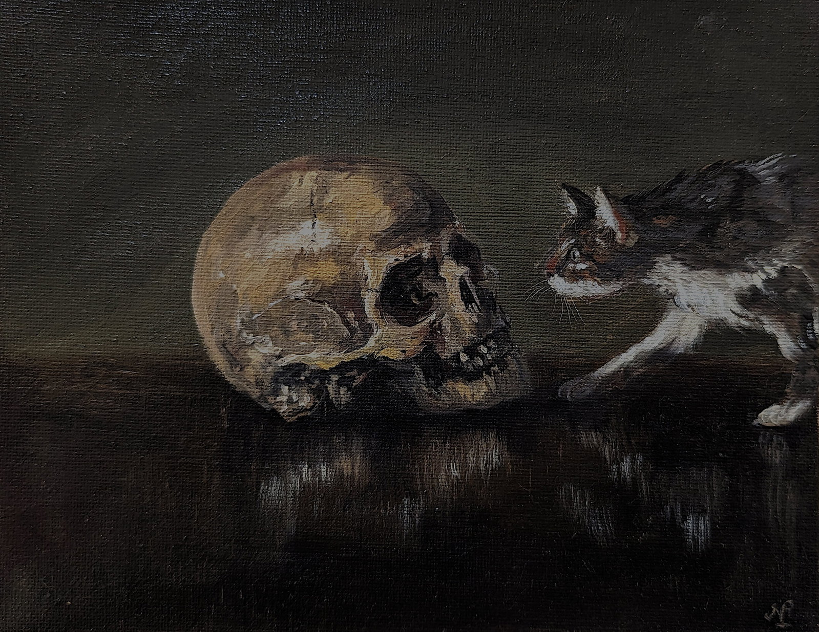 Authentic Art Oil on Canvas Panel NICOLAUS PINXIT Listed: ABOUT THE ARTIST: Nicolaux is a prominent Colombian artist following and amphasizing drama and depth, the Renaissance techniques of tenebrism chiaroscuro artists like the Italian Caravaggio (1571 - 16