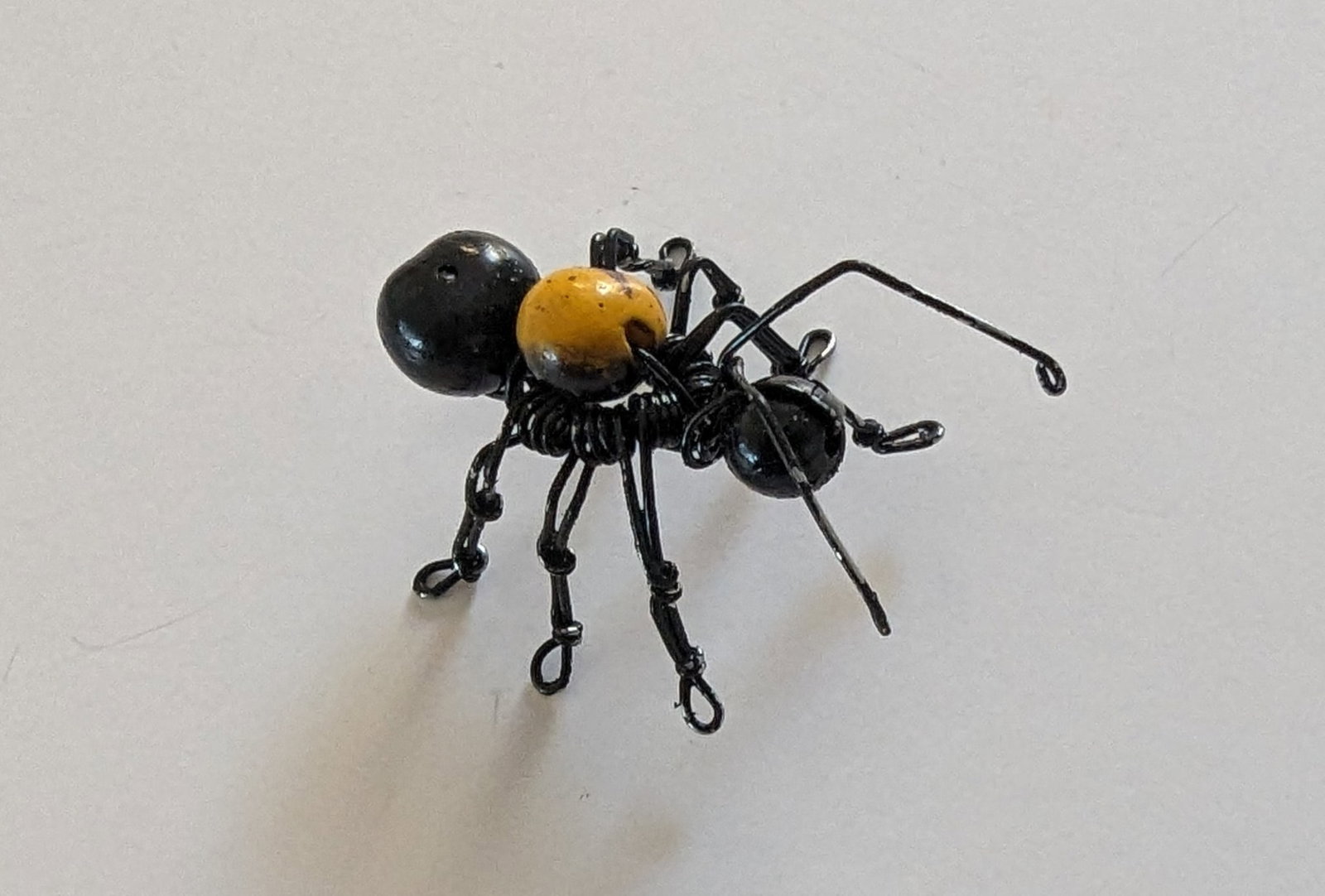 Artist RICARDO GOMEZ Original Hand Made Ant: Original wire sculpture by Ricardo Gomez. He is an artist from Bogota, Colombia. The dimensions are Approx. 2.5"x 1.5" x 1.5" (small variances can occur). This lot is located in Boca Raton, Fl and its