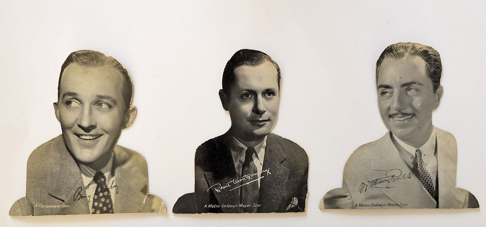 Vintage Rare Set 3 Diecuts Star Actors Poster Archive (1 of 6)