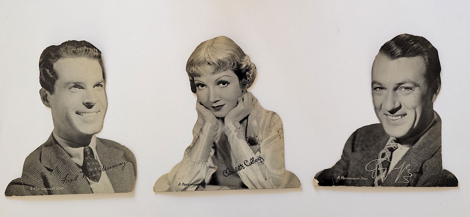 Vintage Rare Set 3 Diecuts Star Actors Poster Archive (1 of 6)