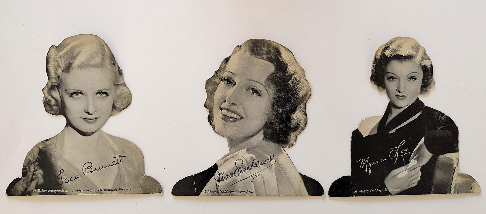 Vintage Rare Set 3 Diecuts Star Actors Poster Archive (1 of 6)