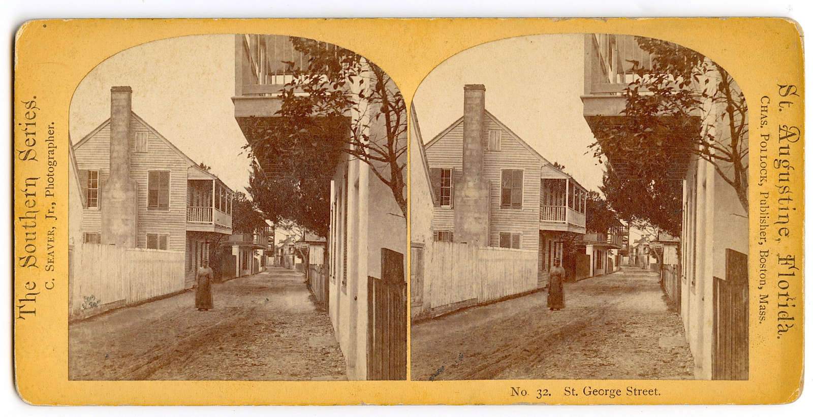 Antique Real Photo Stereoview Street St. Augustine, FL: This stereoviews is original from the epoch . The stereoviews we are offering come mainly from collectors in the U.S.A. and constitute wonderful testimonies of past time that tend to be unique. They h