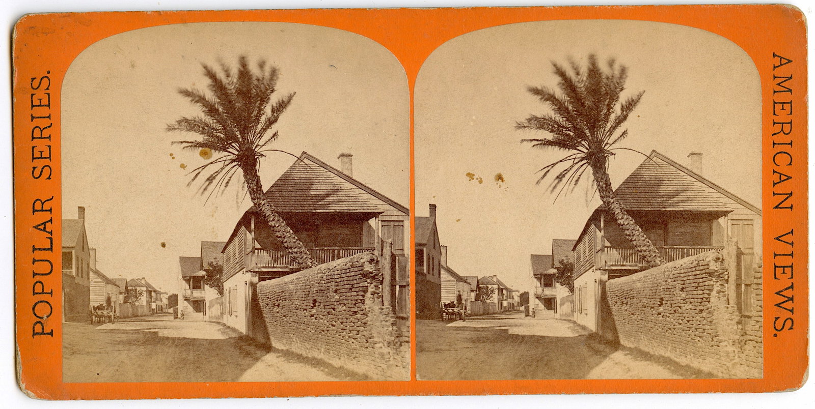 Antique Real Photo Stereoview Street St. Augustine, FL: This stereoviews is original from the epoch . The stereoviews we are offering come mainly from collectors in the U.S.A. and constitute wonderful testimonies of past time that tend to be unique. They h