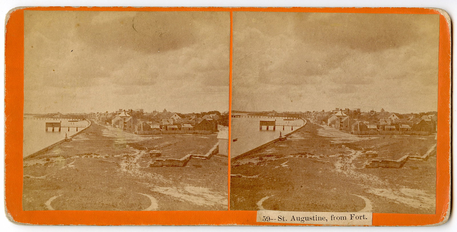 Antique Real Photo Stereoview View St. Augustine: This stereoviews is original from the epoch . The stereoviews we are offering come mainly from collectors in the U.S.A. and constitute wonderful testimonies of past time that tend to be unique. They h