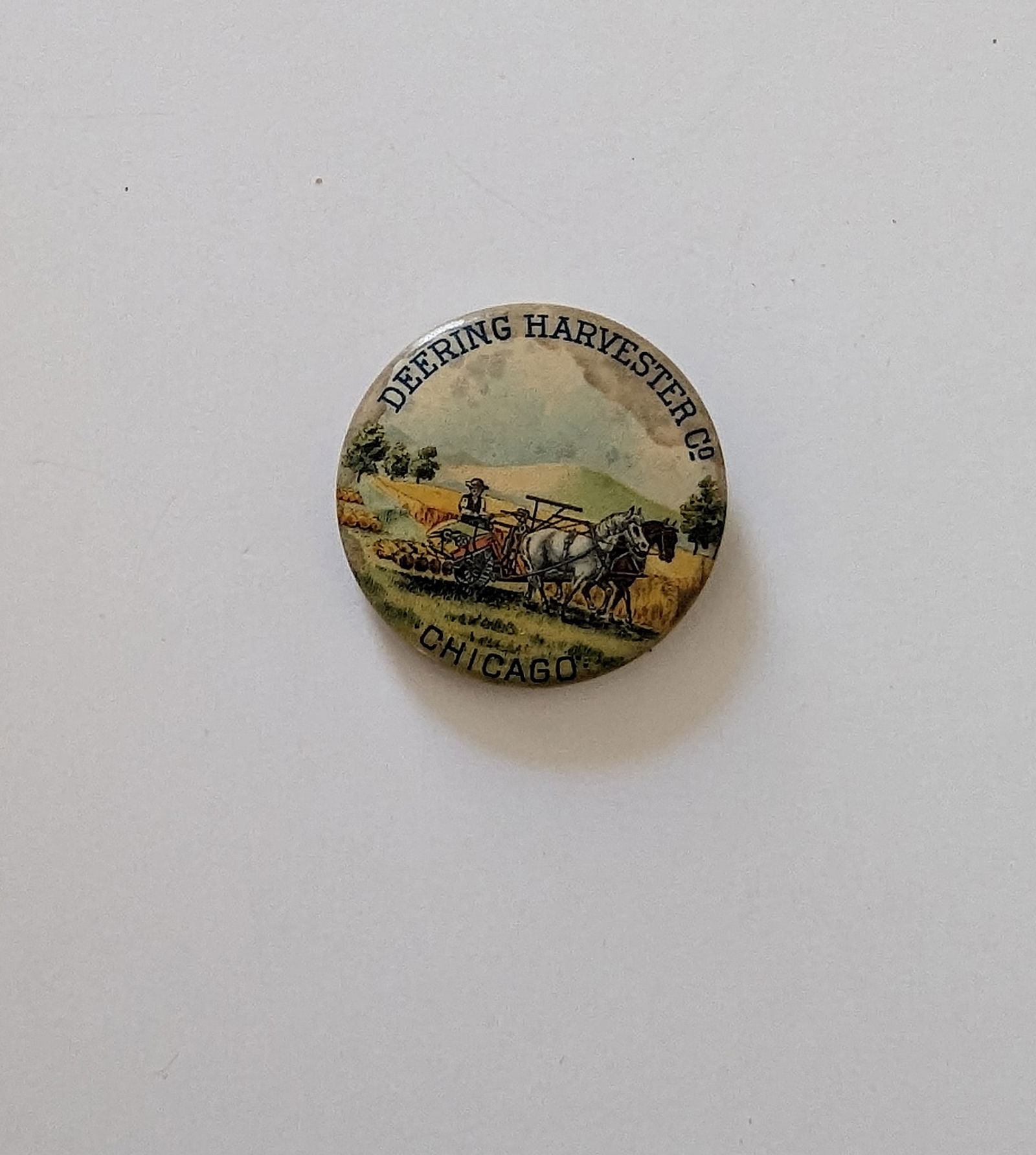 1890's Deering Harvester Chicago Co. Button (1 of 2)