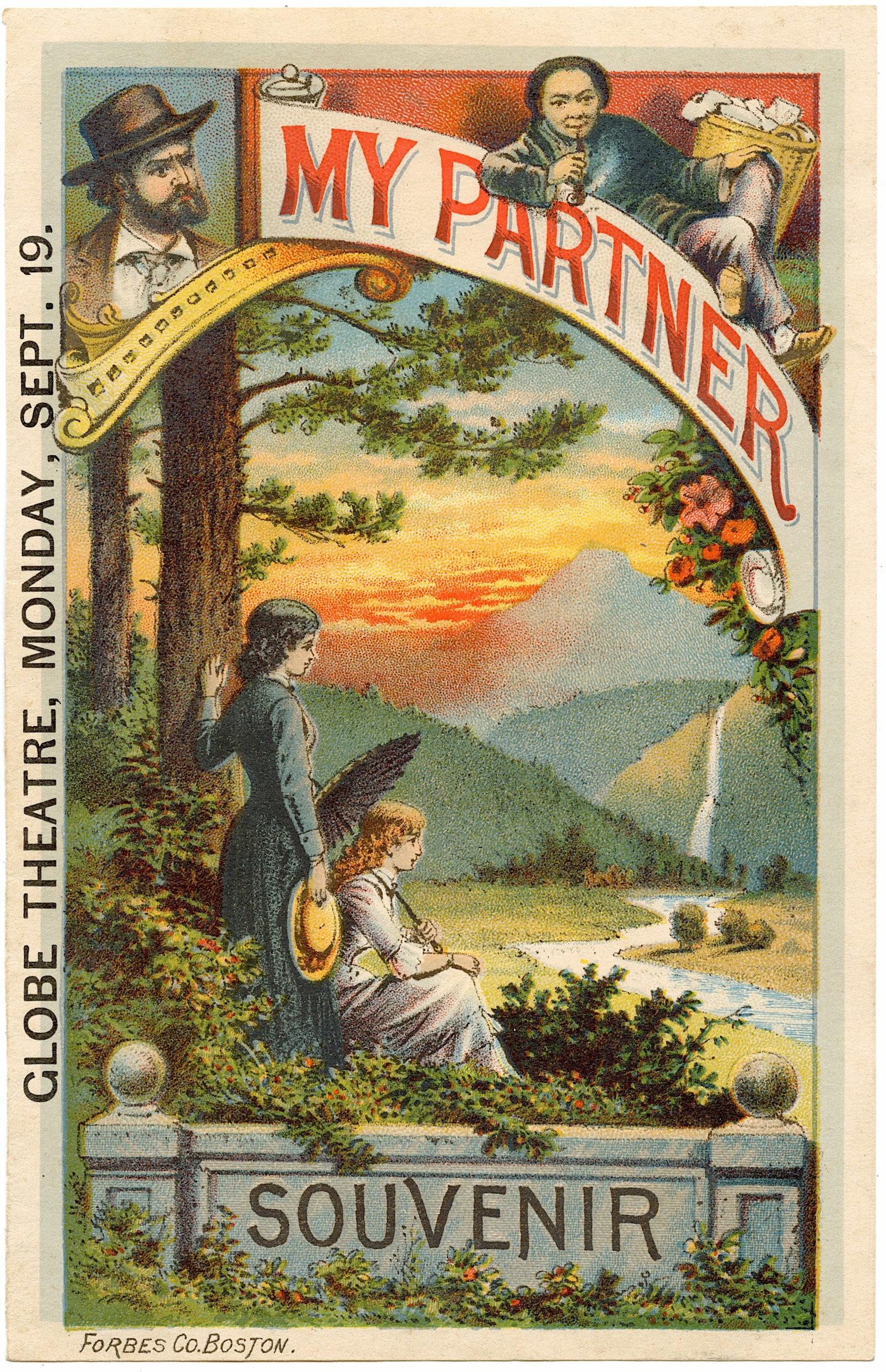 Antique Vintage Rare Tradecard Ephemera My Partner: The dimensions are Approx. 7" x 4.5"(some differences can occur). This lot is located in Boca Raton, Fl and its shipment will be made directly by Artelisted. Shipping insurance is the responsibility o