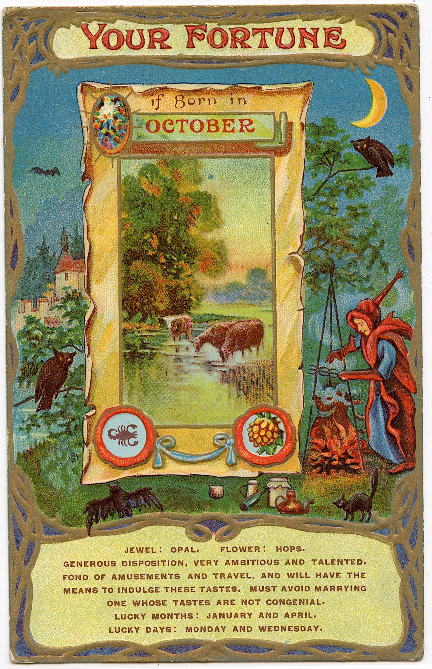Antique Vintage Original Postcard Halloween: The dimensions of an antique postcard are Approx. 5.5"x 3.5" (small variances can occur). This lot is located in Boca Raton, Fl and its shipment will be made directly by Artelisted. Shipping insurance