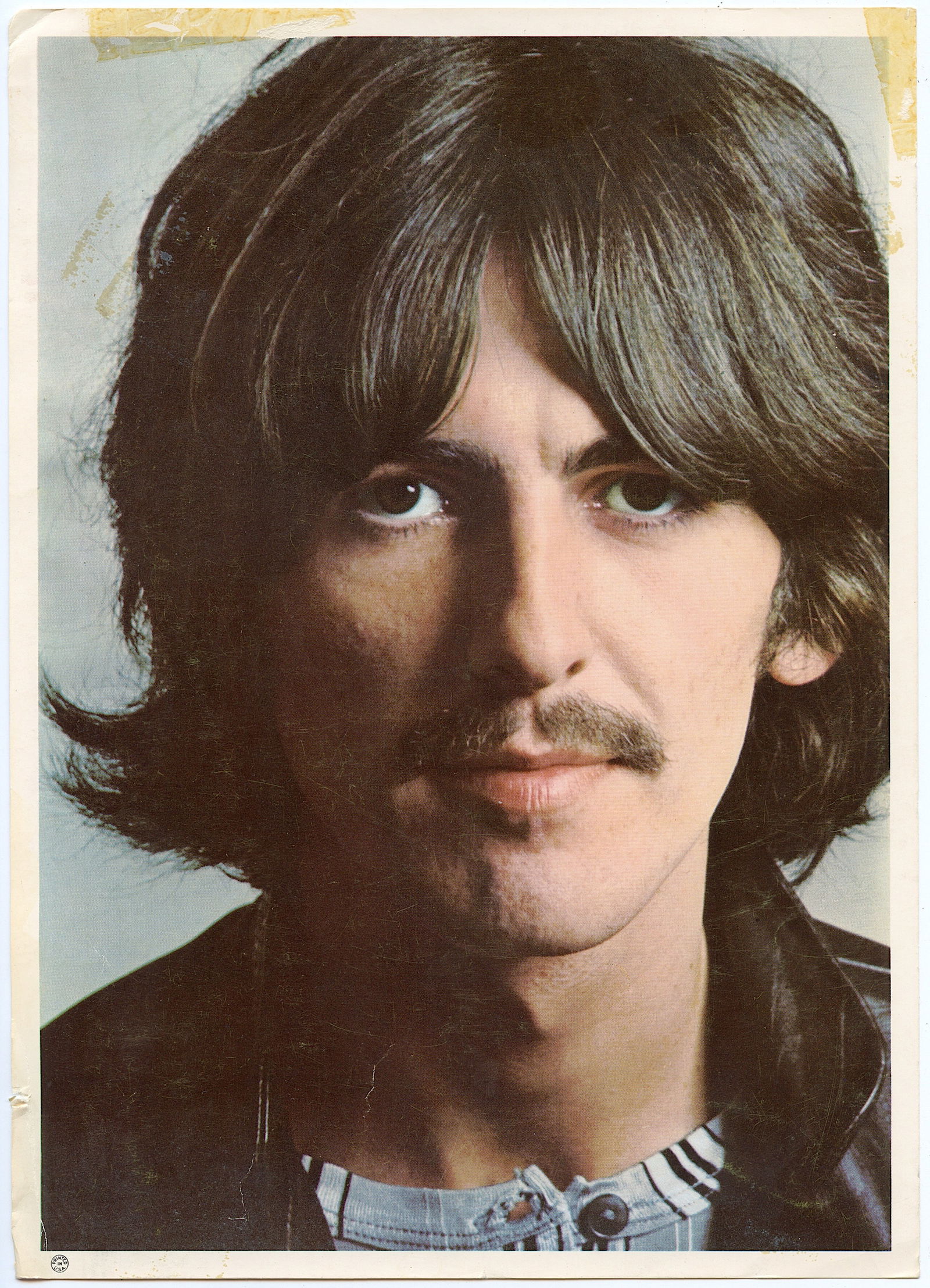 Vintage Lithograph Portrait Beatles GEORGE HARRISON (1 of 2)