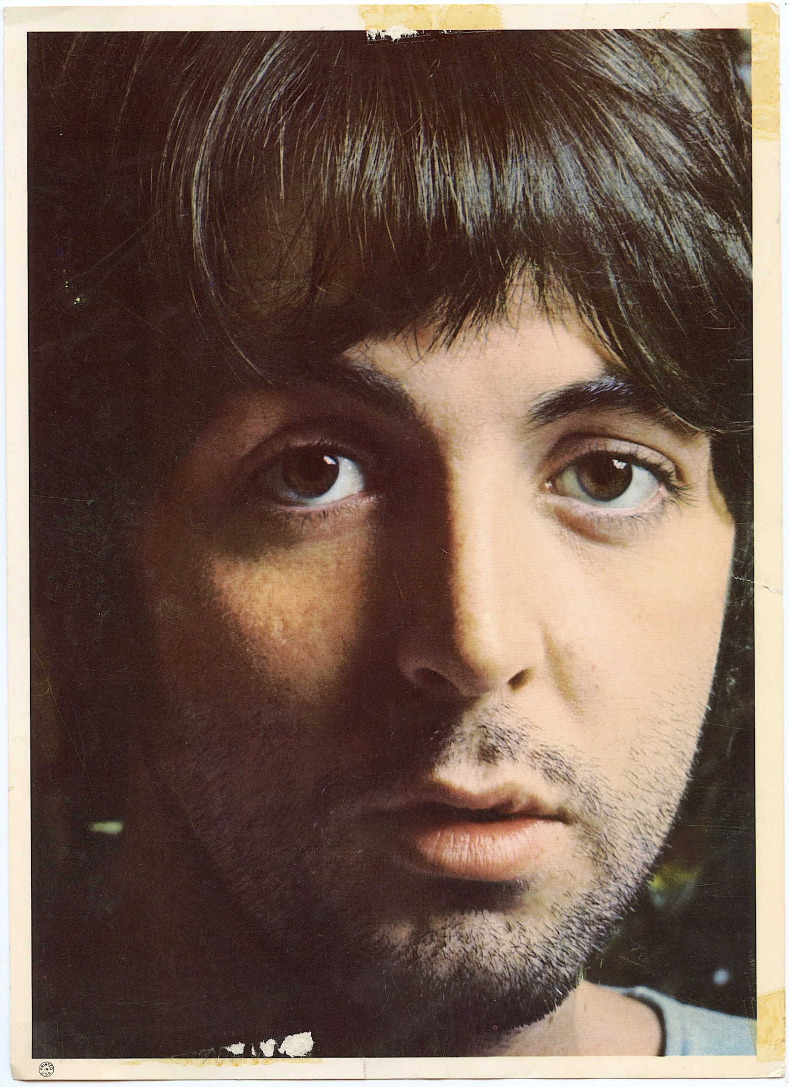 Vintage Lithograph Portrait Beatles PAUL McCARTNEY (1 of 2)