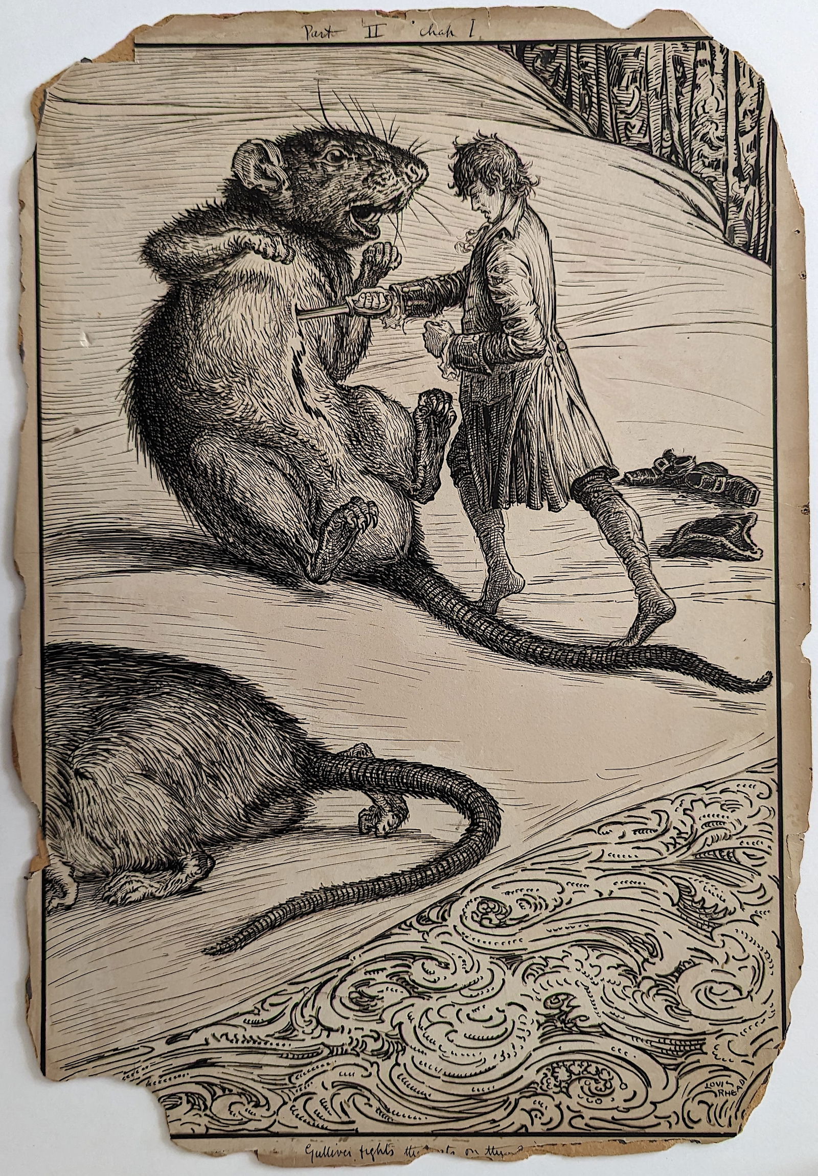 Original Illustration LOUIS JOHN RHEAD for Gilliver Travels (1 of 4)