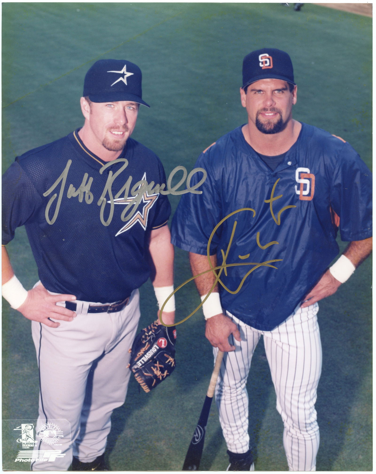 Photo Baseball Hand Signed JEFF BAGWELL & CAMINITI (1 of 2)