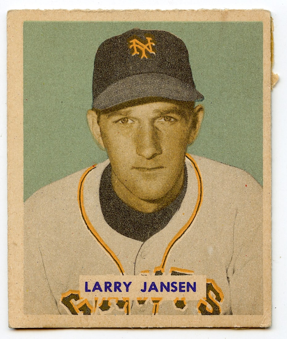 Collectible Baseball Card 1949 Bowman LARRY JANSEN: Provenance from the estate of a deceased collector in South Florida.We have attached quality images to show its actual condition. This lot is located in Boca Raton, Fl and its shipment will be made di