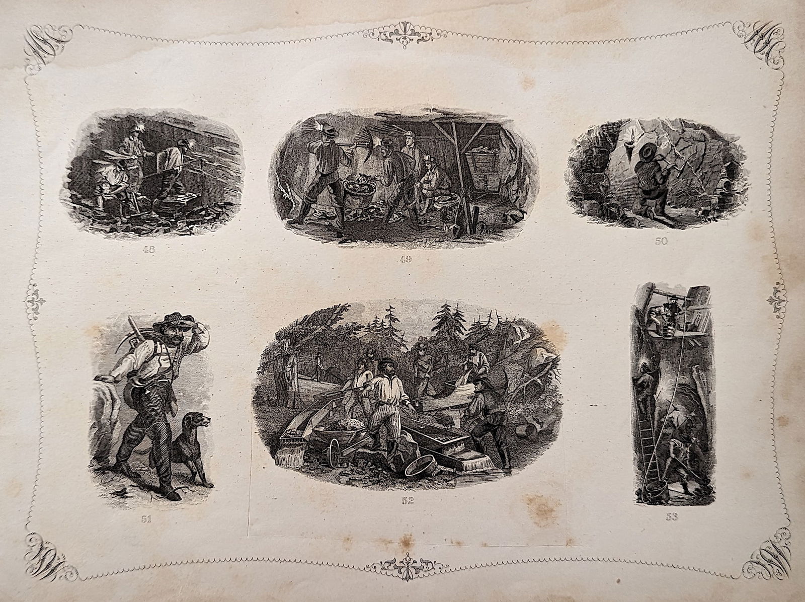 Antique 1860s Bank Note Engraving Specimens Rare!! (1 of 3)