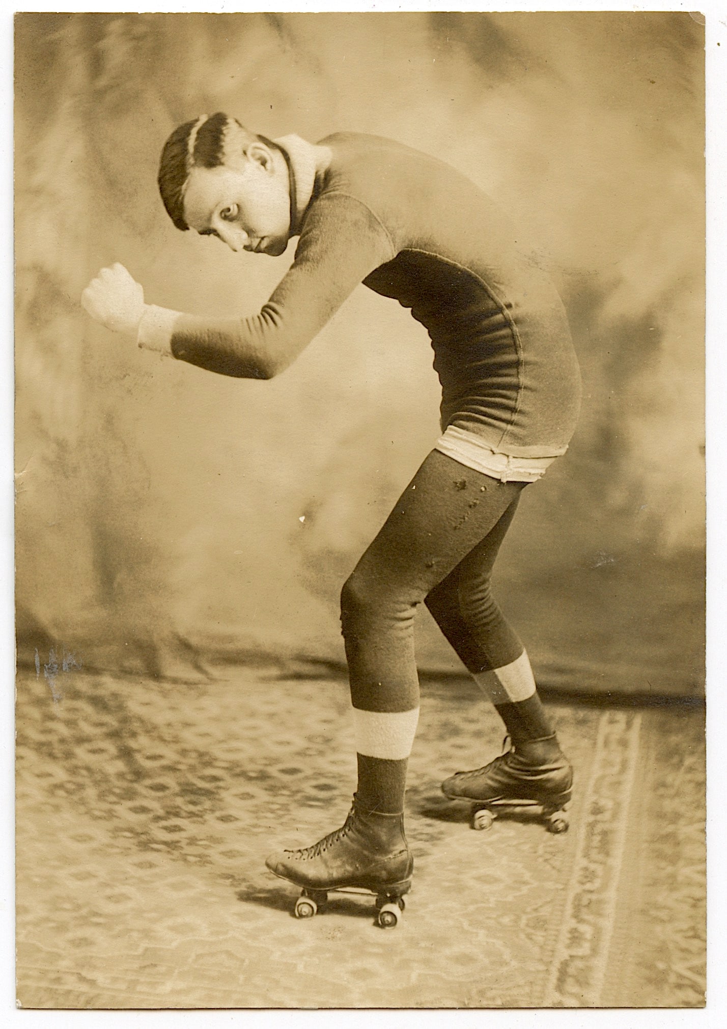 Very Rare Postcard Real Photo Postcard Roller Skater: ABOUT POSTCARDS: The study and collecting of postcards is termed deltiology (from Greek deltion, small writing tablet, and English -logy, the study of). Rarity. As with all antique items, rarity bring
