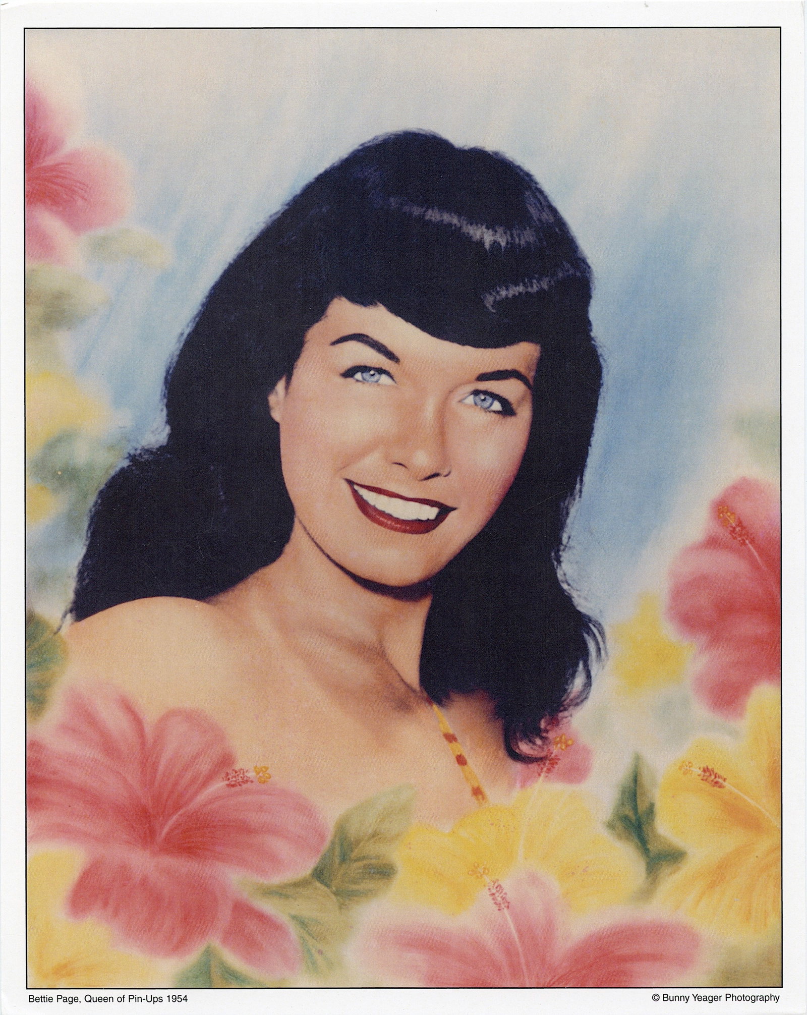 Original BUNNY YEAGER Pin Up Litho Betty Page: This lot is coming from Bunny Yeager's estate/archives. Linnea Eleanor "Bunny" Yeager (March 13, 1929 - May 24, 2014) was an American photographer and pin-up model. She met Bettie Page in 1954, and to