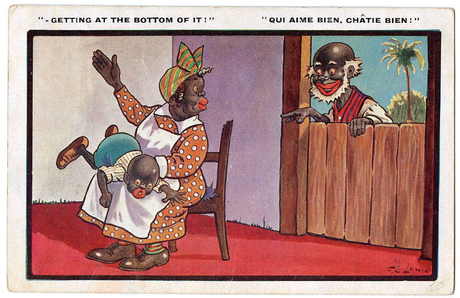 Antique Vintage Rare Americana Early Postcard Illustration (1 of 2)