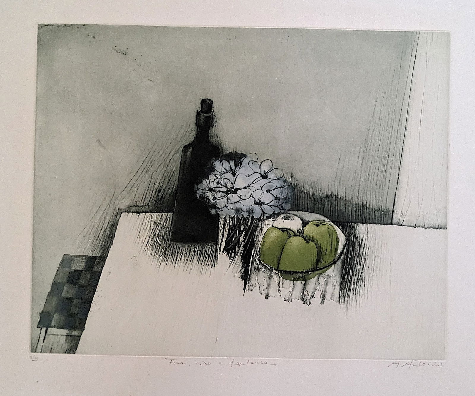 ANNAPIA ANTONINI Hand Signed ENGRAVING 8/99: Provenance from the estate of a deceased collector in the USA. Please, see all the attached quality images showing its actual condition.The dimensions are Approx.15.5" x 19.50" (Image) and 22.5" x 27.