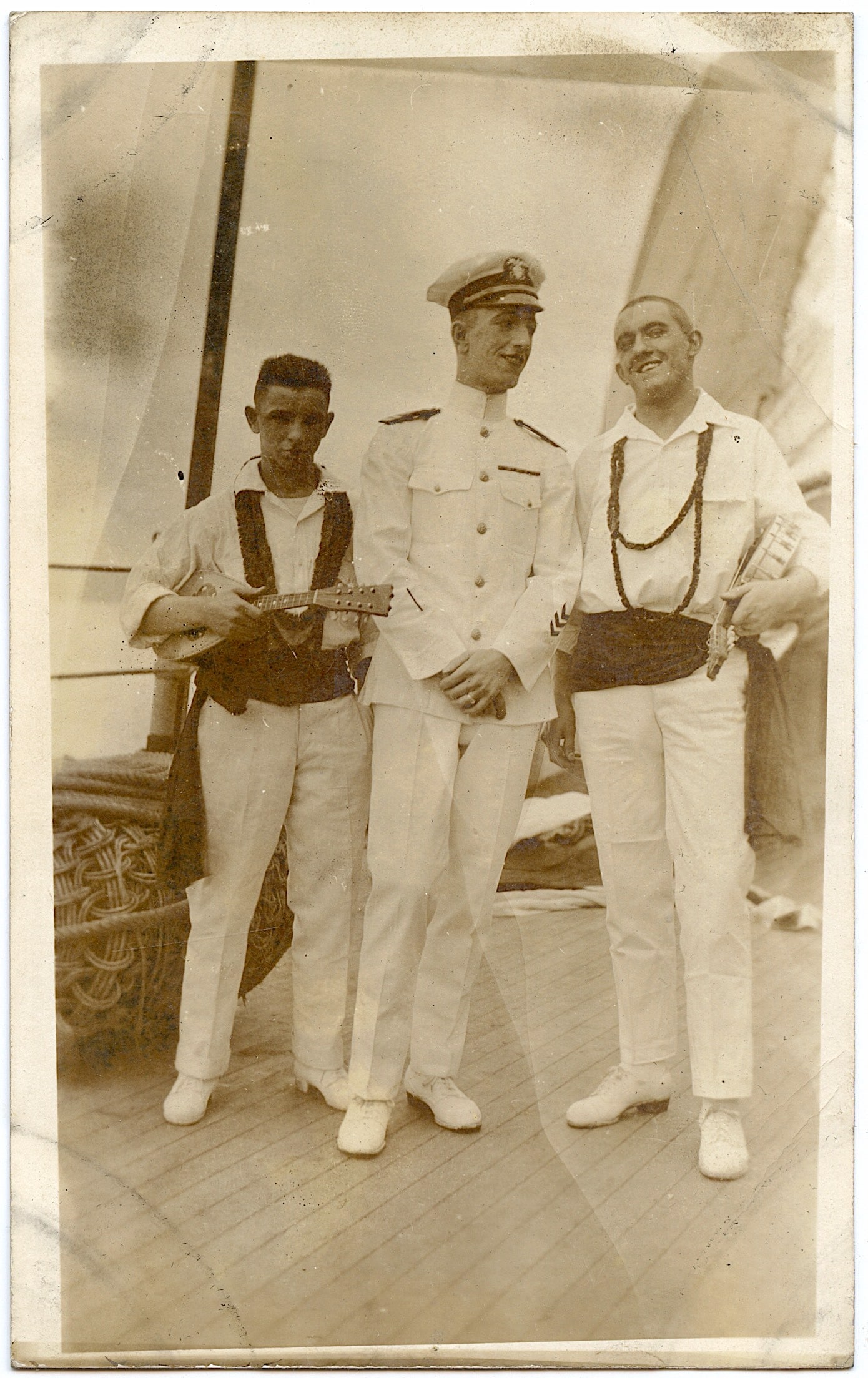 Scarce Type 1 Photo USS Texas (BB 35) Ship Crew (1 of 2)