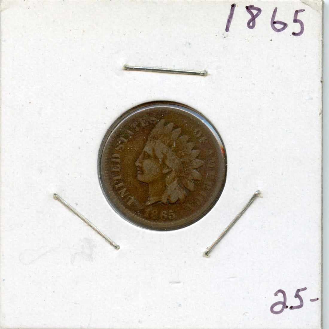 Collectors Circulated US Coin One Cent 1865 (1 of 2)