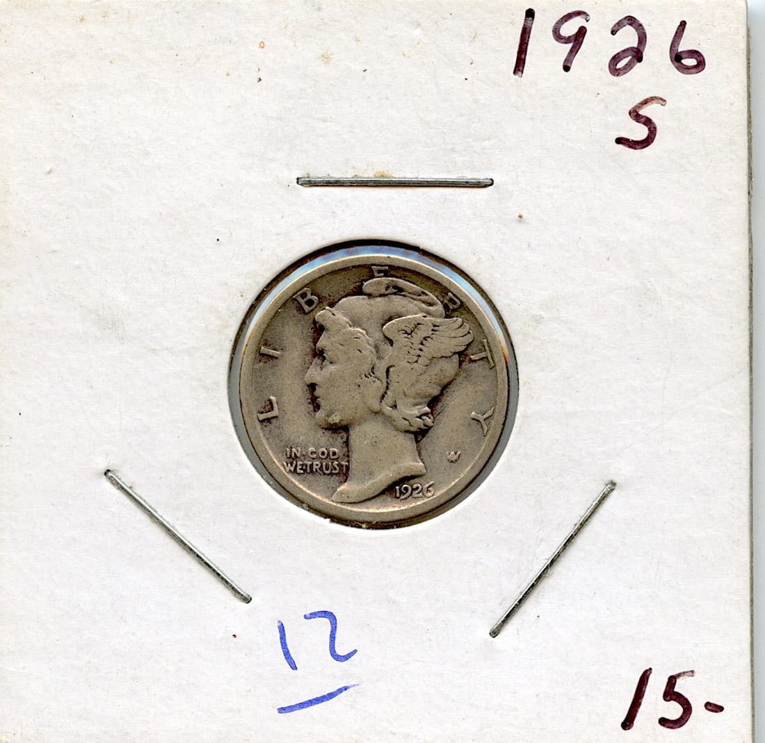 Collectors Circulated US Coin One Dime 1926 S (1 of 2)