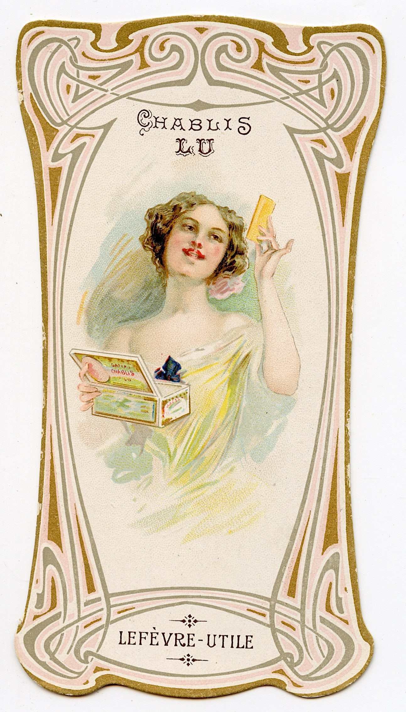 Antique Fine Scarce French Ephemera Art Nouveau: Lefevre - Utile. This ephemera is from the estate of deceased serious collector. The dimensions are Approx. 5.5" x 3". This lot is located in Boca Raton, Fl and its shipment will be made directly by A
