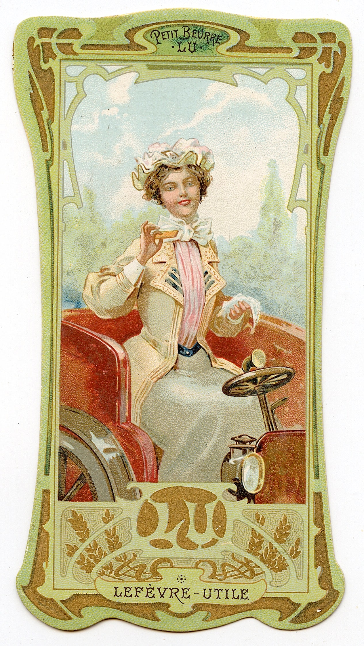 Antique Fine Scarce French Ephemera Art Nouveau: Lefevre - Utile. This ephemera is from the estate of deceased serious collector. The dimensions are Approx. 5.5" x 3". This lot is located in Boca Raton, Fl and its shipment will be made directly by A
