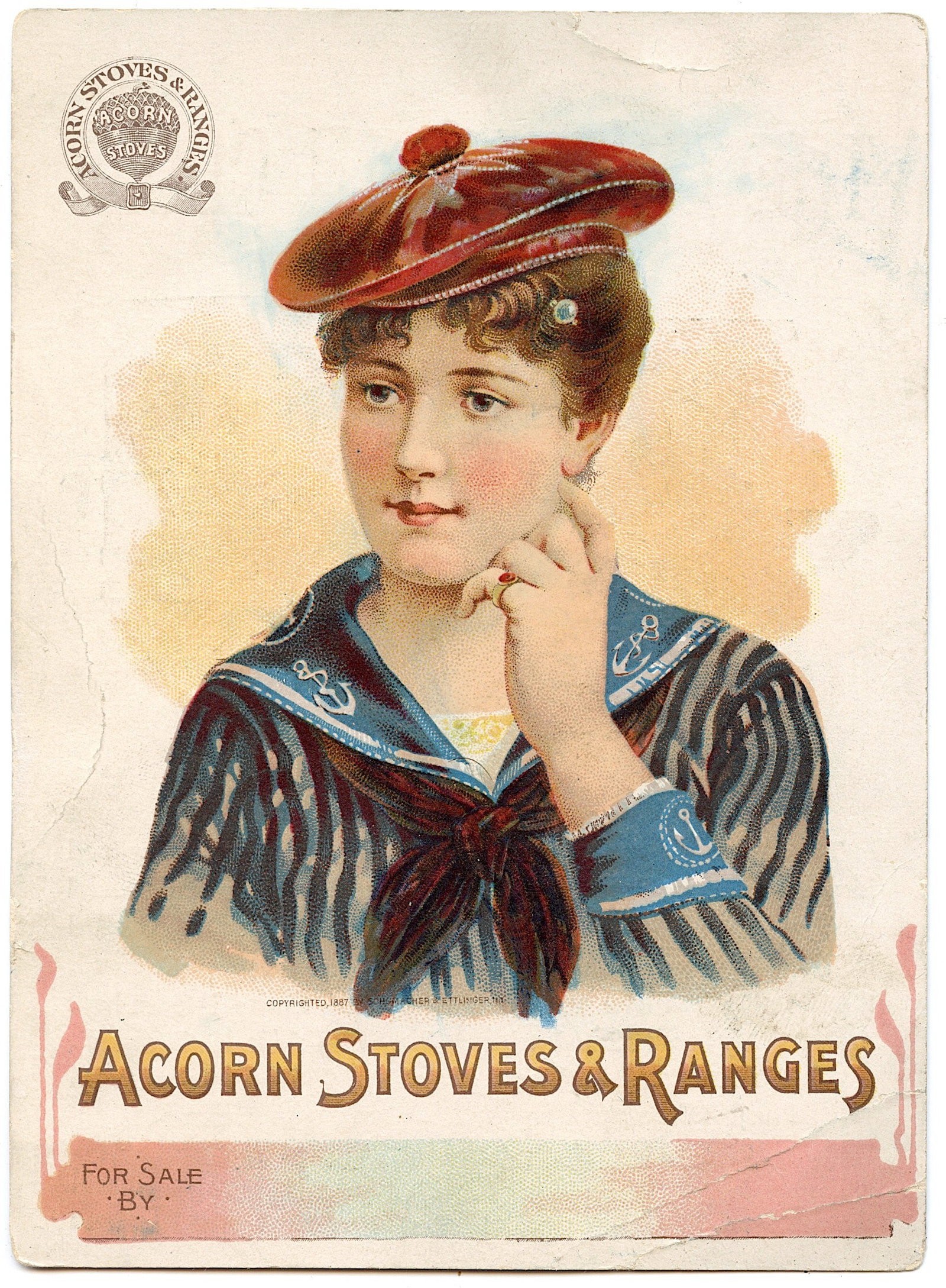 Scarce Tradecard Ephemera Acorn Stoves & Ranges: This ephemera is from the estate of deceased serious collector. The dimensions are Approx. 5.5" x 4". This lot is located in Boca Raton, Fl and its shipment will be made directly by Artelisted. Shippi