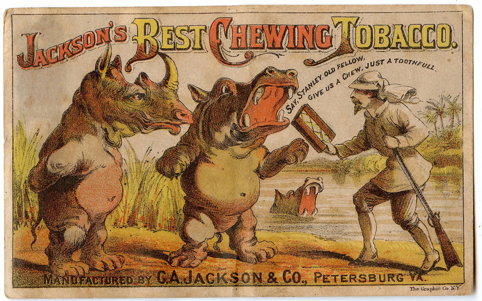 Antique Rare Tradecard Ephemera Chewing Tobacco (1 of 2)