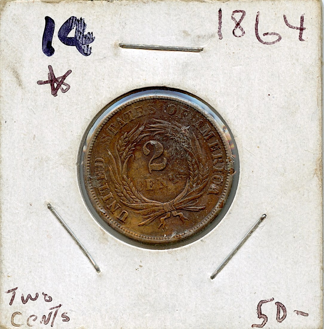 1864 Two-Cent Coin (1 of 2)