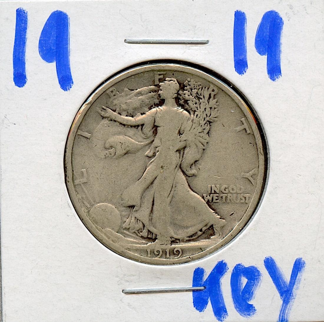 1919 Silver Walking Liberty Half Dollar (1 of 2)
