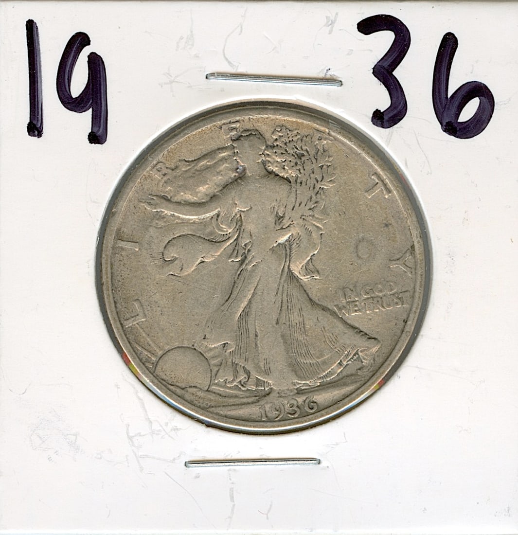 1936 Silver Walking Liberty Half Dollar (1 of 2)