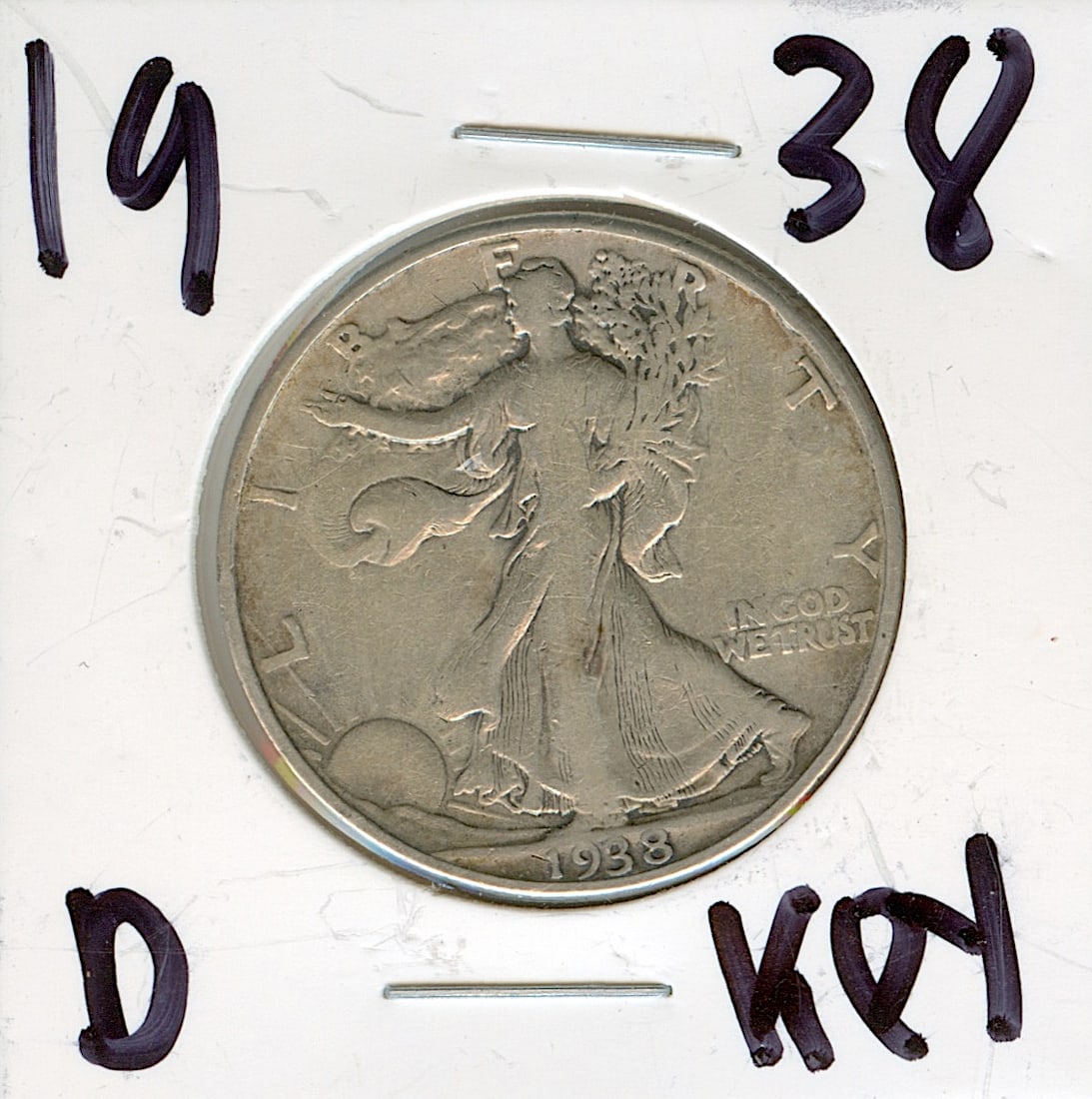 1938 Silver Walking Liberty Half Dollar (1 of 2)