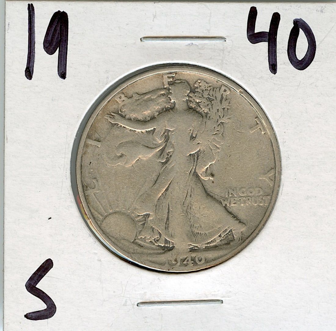 1940 Silver Walking Liberty Half Dollar (1 of 2)