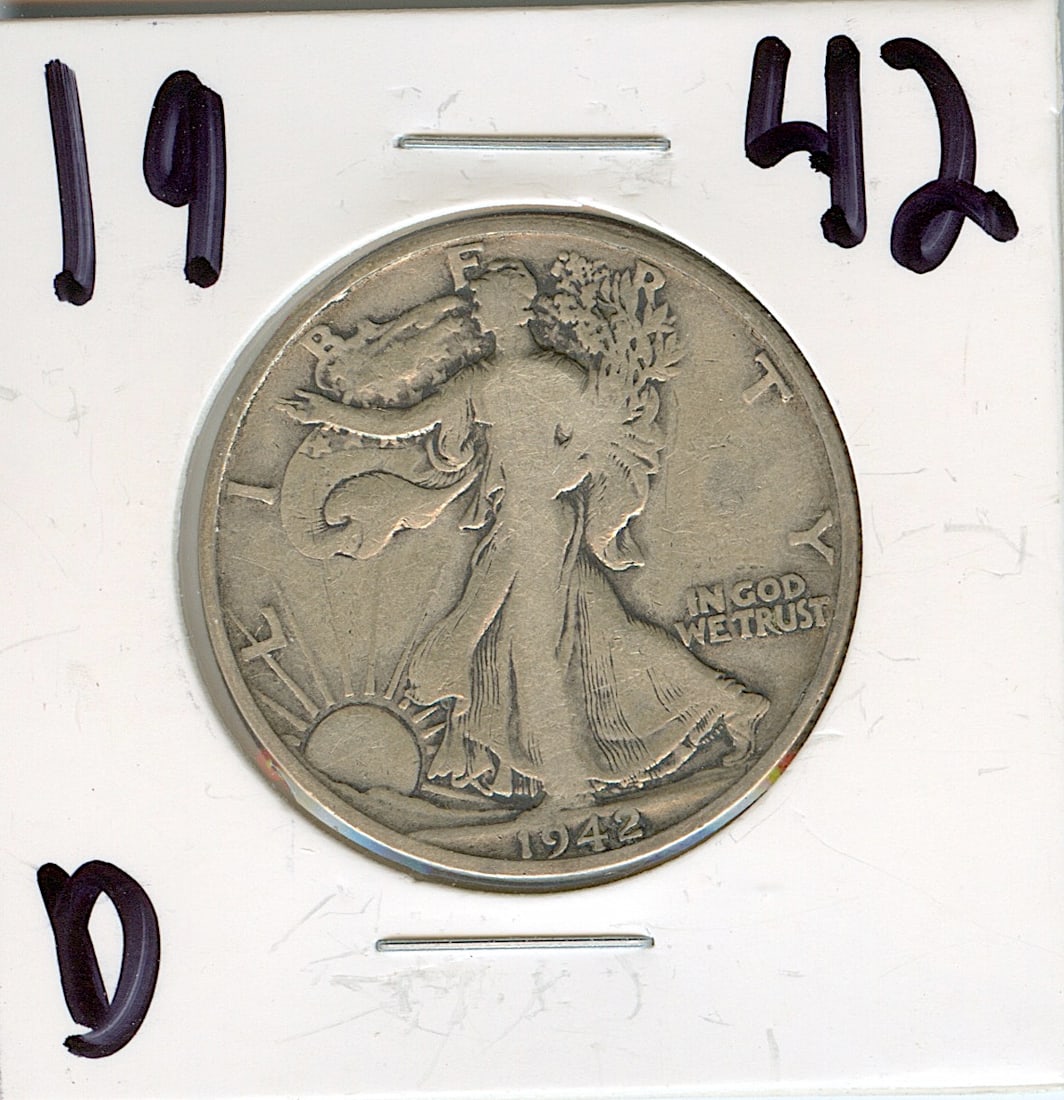 1942 Silver Walking Liberty Half Dollar: This lot is coming from the estate of a deceased collector in South Florida. We have attached quality images to show its actual condition. This lot is located in Boca Raton, Fl and its shipment will b