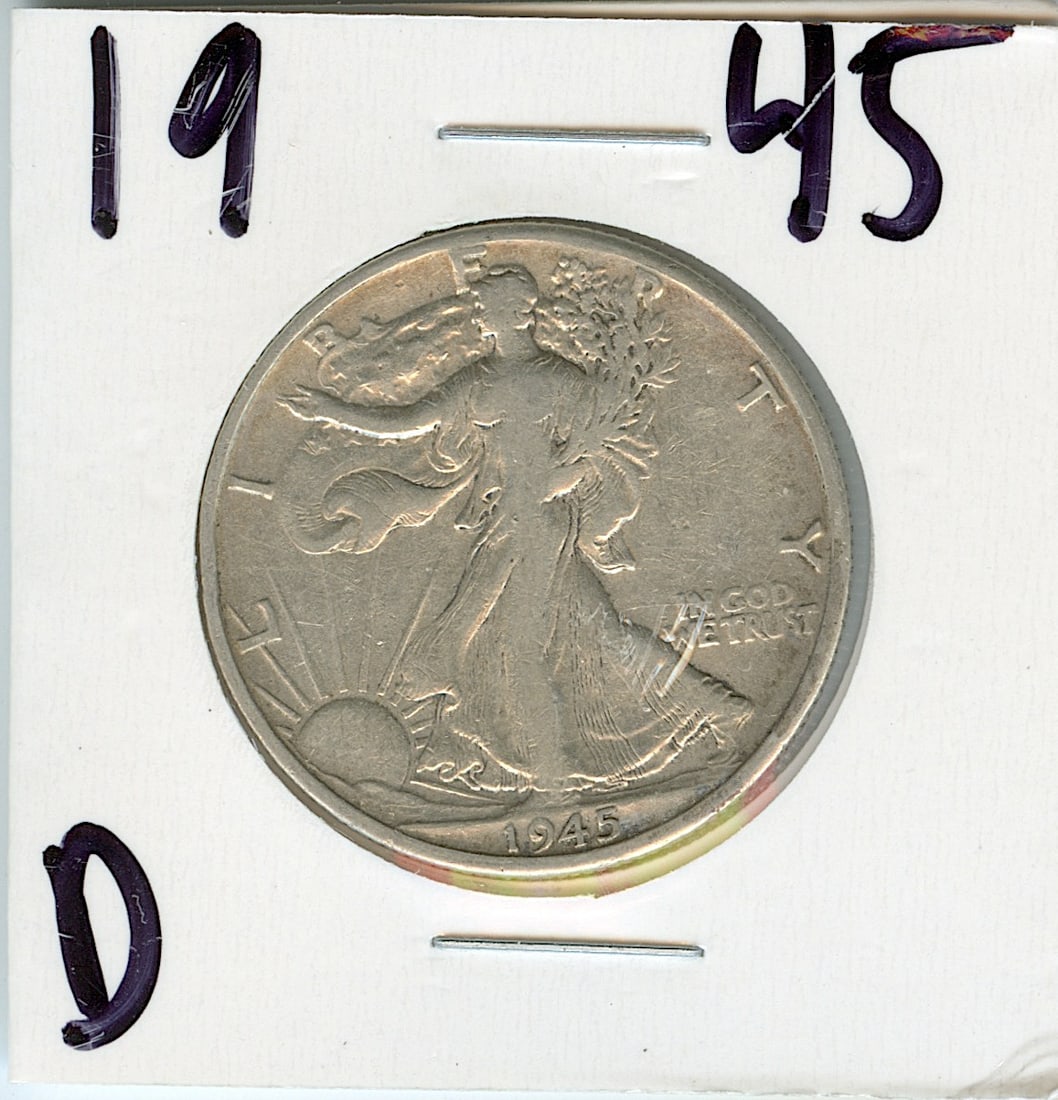 1945 Silver Walking Liberty Half Dollar (1 of 2)