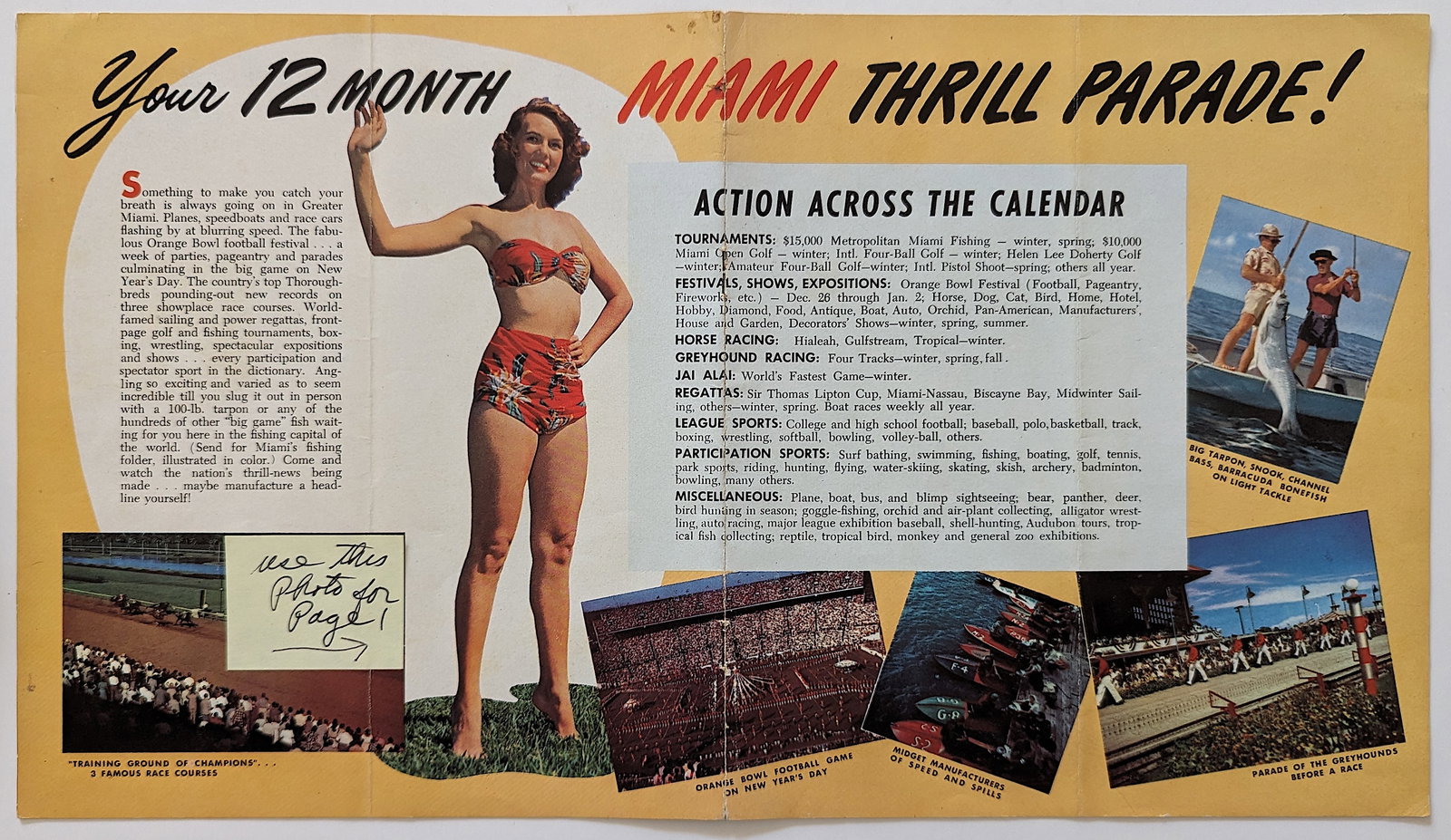 Vintage Miami Advertising Includes Image by BUNNY YEAGER: This lot is coming from the estate of a collector in RI. This lot is located in Boca Raton, Fl and its shipment will be made directly by Artelisted. Shipping insurance is the responsibility of the buy